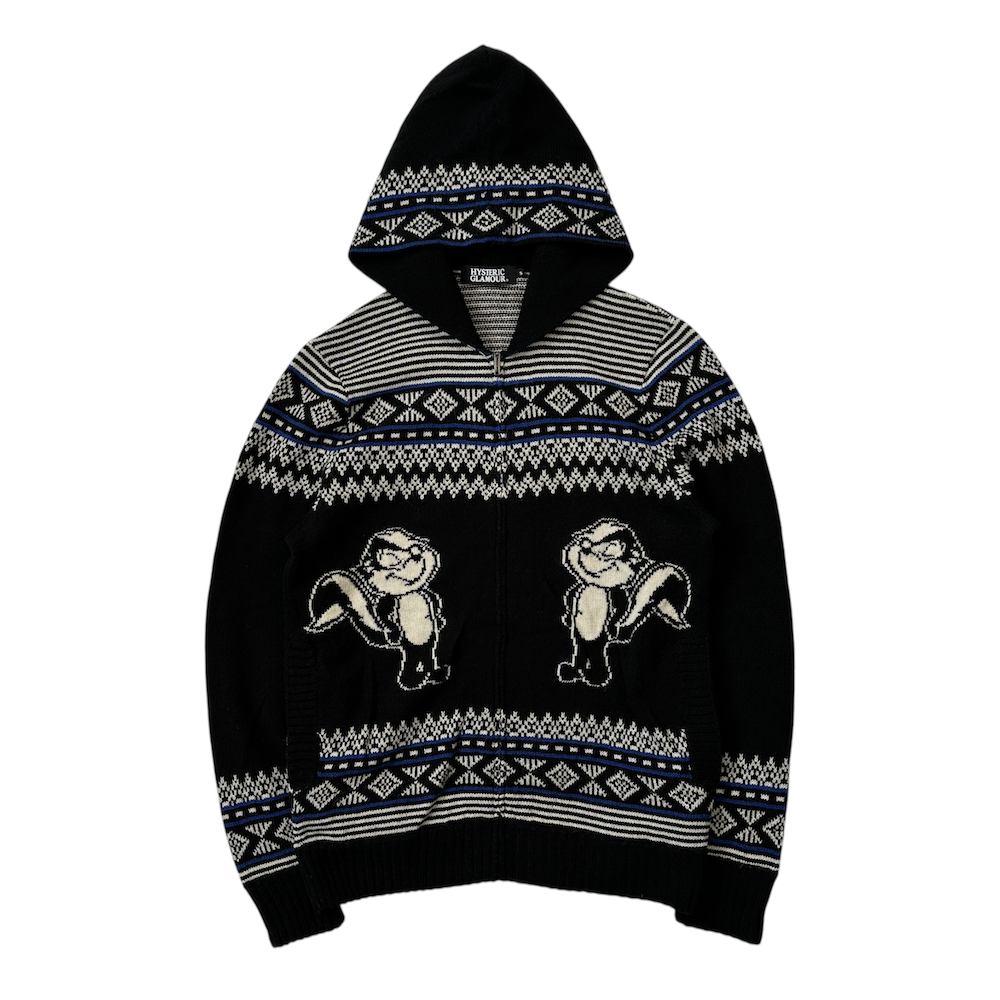 HYSTERIC GLAMOUR WOOL-BLEND ZIP HOODIE – Top Floor Gallery