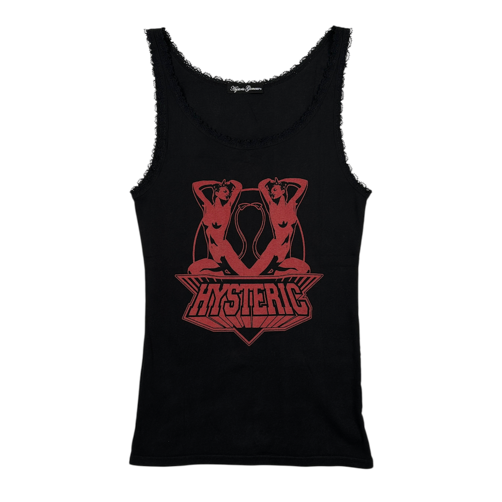 HYSTERIC GLAMOUR TANK TOP - BLACK/RED – Top Floor Gallery