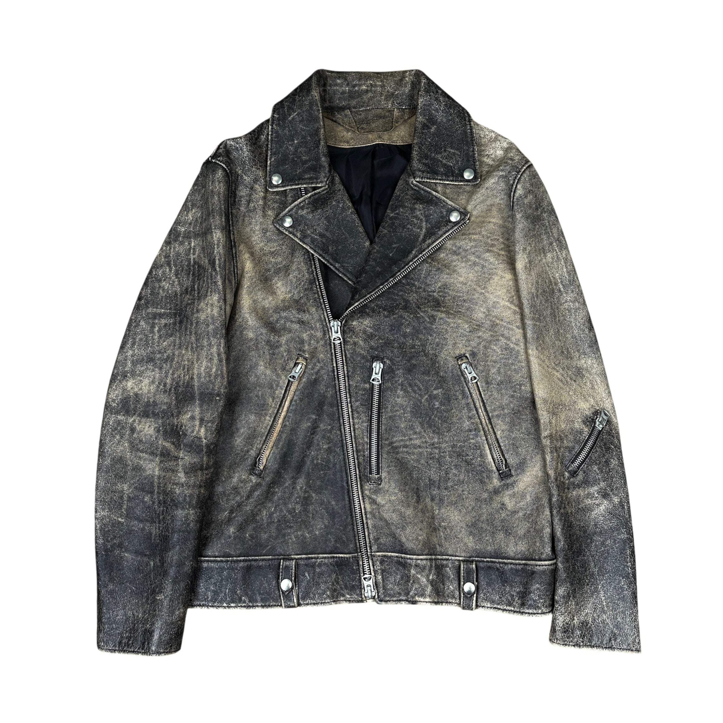 ACNE STUDIOS VINTAGE-FINISH LEATHER JACKET – Top Floor Gallery