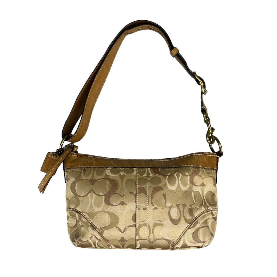 COACH BEIGE SIGNATURE UNDERARM BAG Top Floor Gallery
