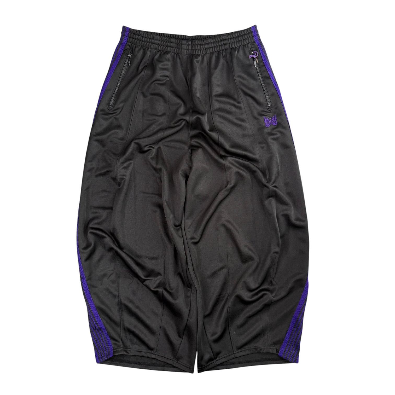NEW) NEEDLES H.D TRACK PANTS - BLACK / PURPLE – Top Floor Gallery