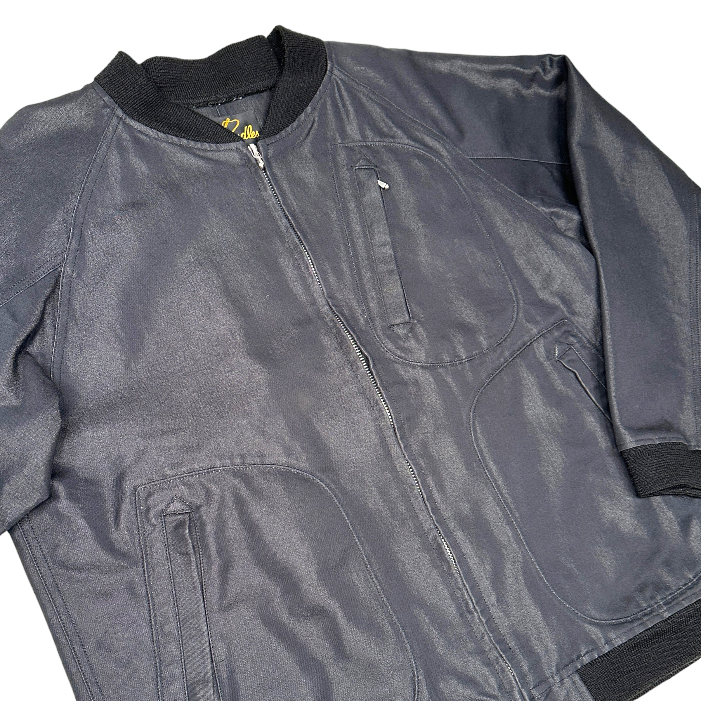 NEEDLES CHARCOAL BLACK BOMBER JACKET