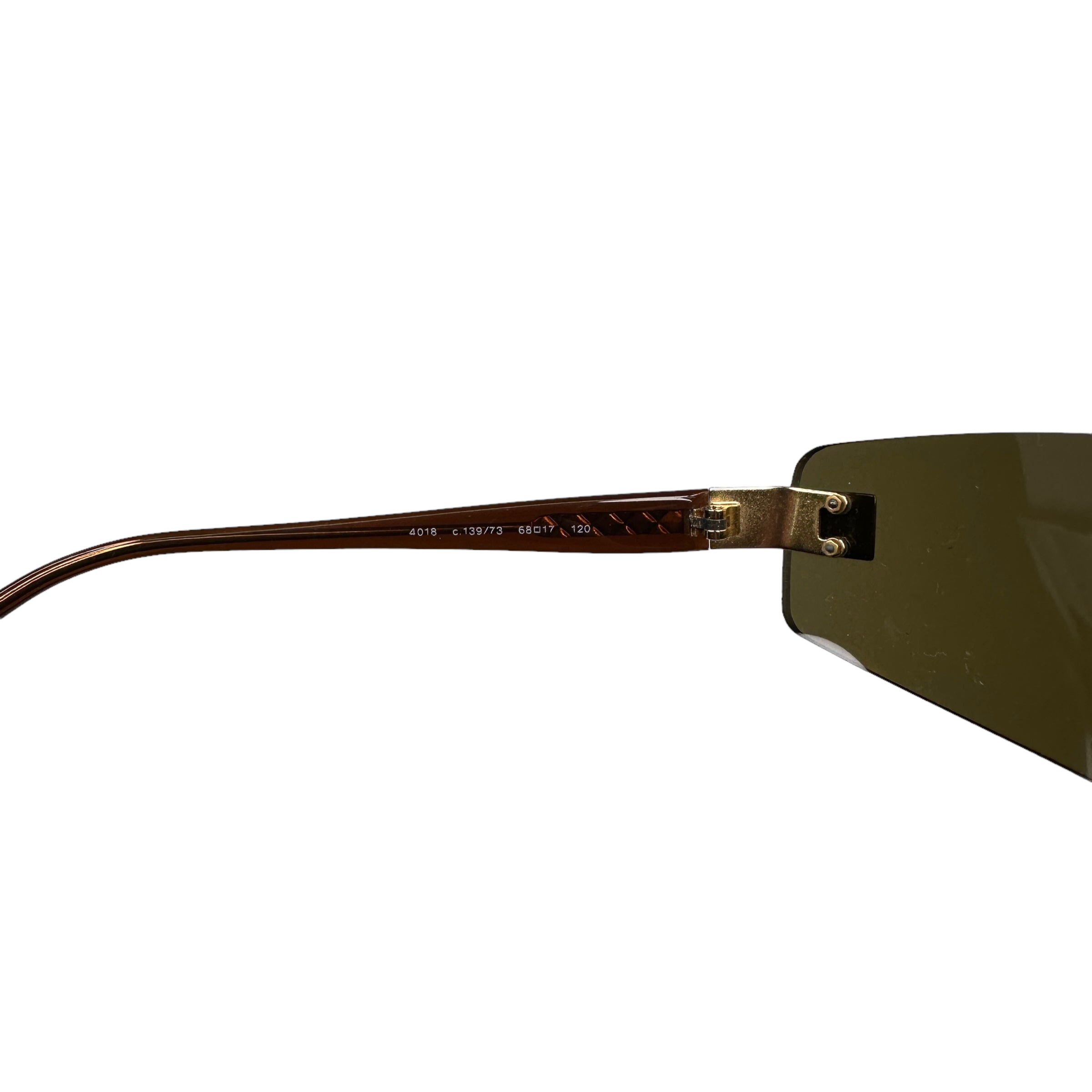 CHANEL C.139/73 RIMLESS SUNGLASSES - GOLD / BROWN