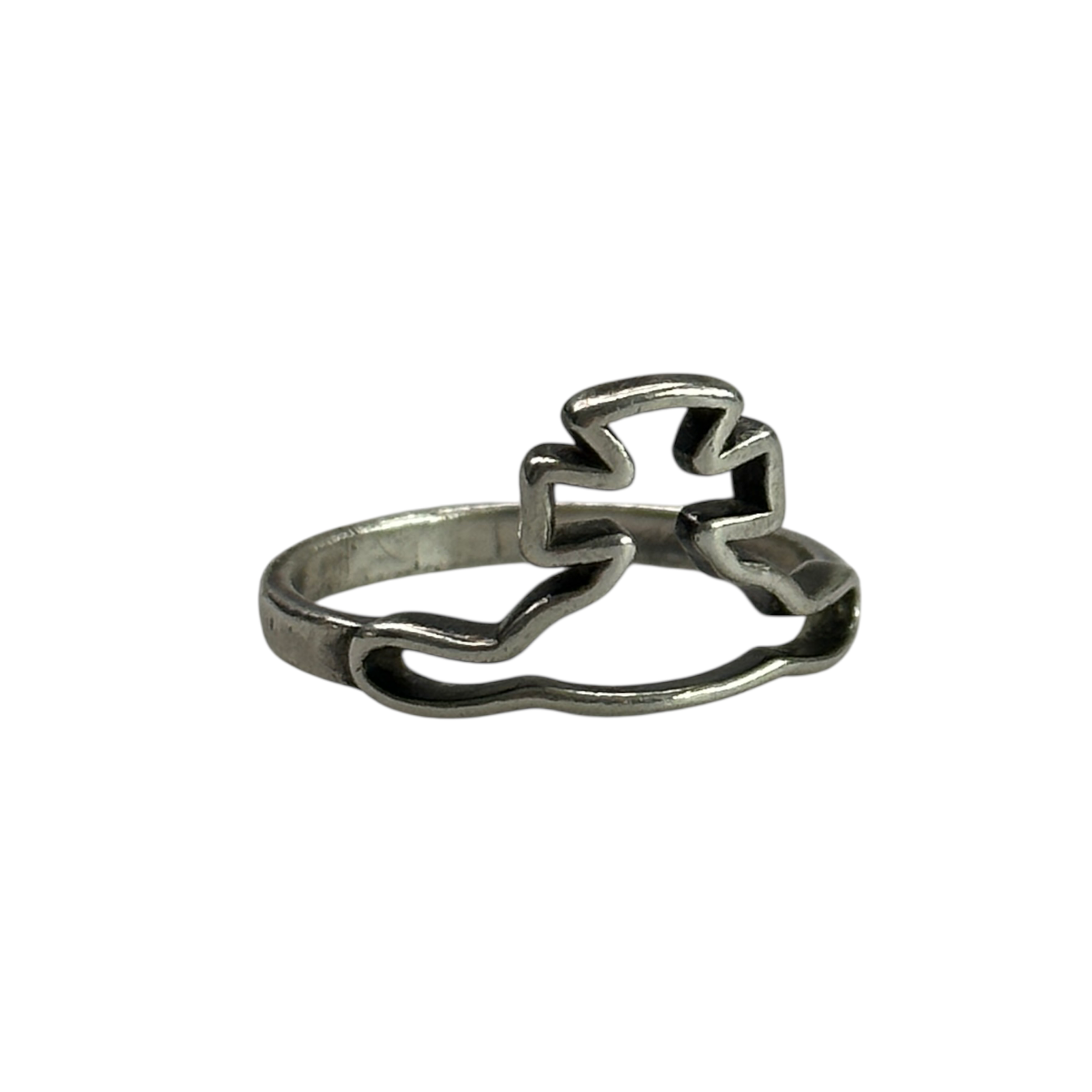 (M) VIVIENNE WESTWOOD STENCIL ORB RING - 925 SILVER