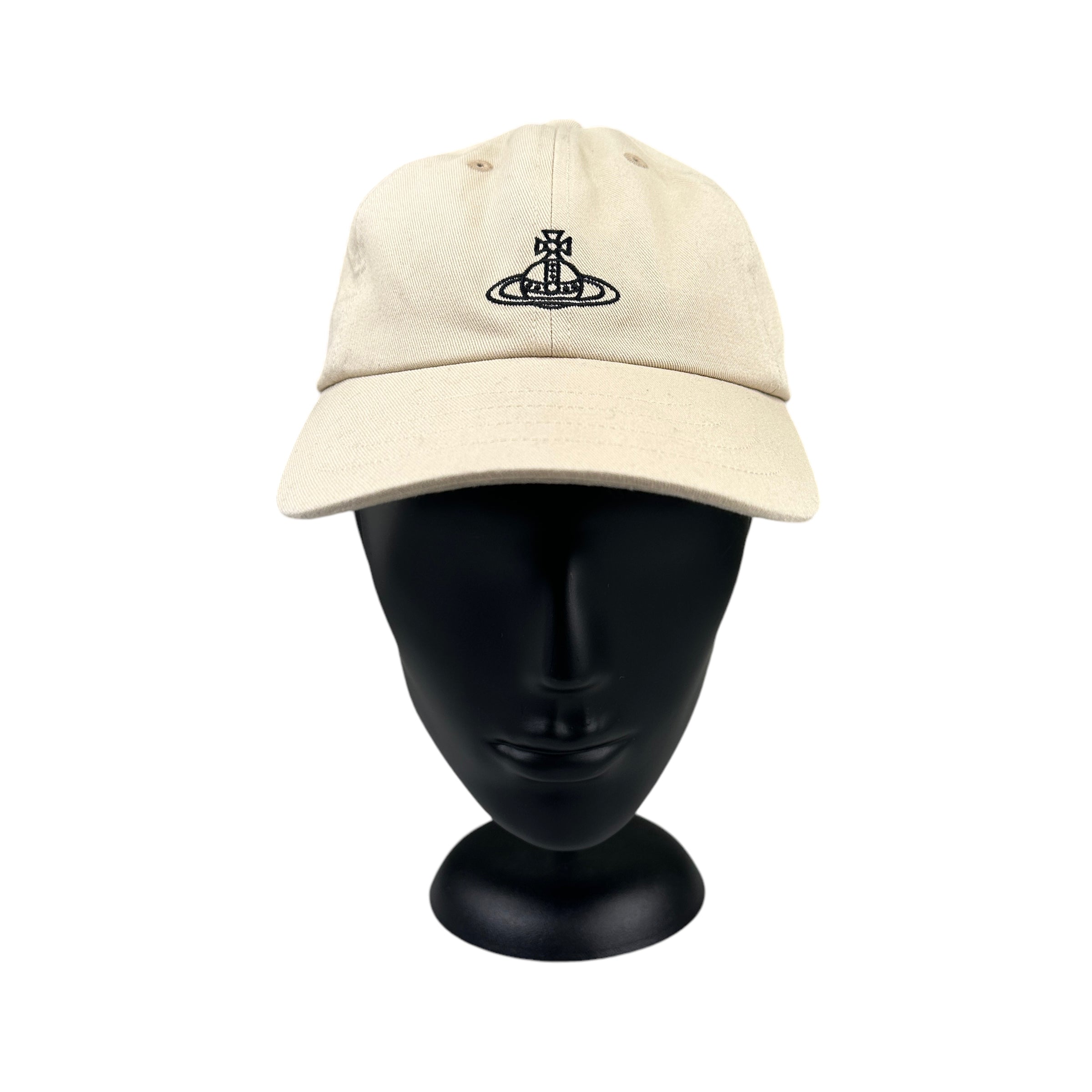 VIVIENNE WESTWOOD BEIGE EMBROIDERED ORB HAT