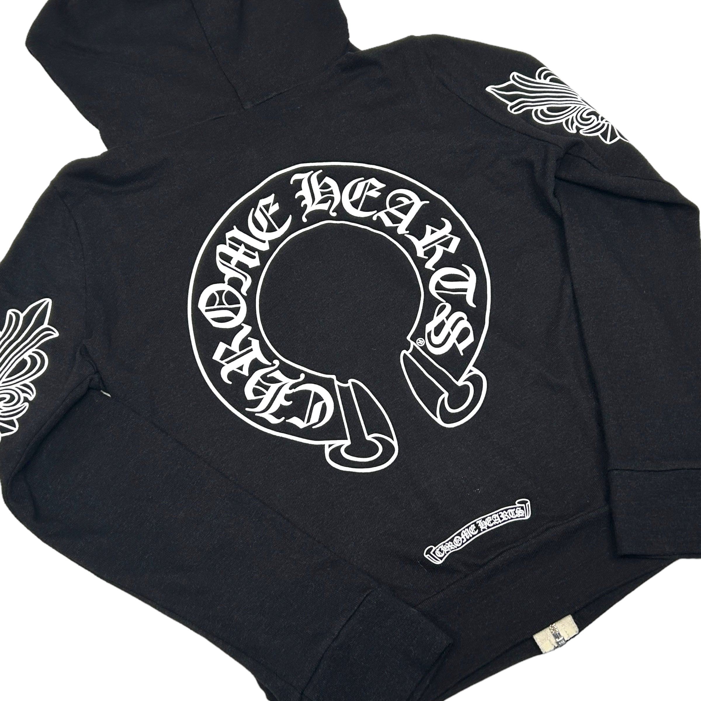 CHROME HEARTS ZIP HOODIE - BLACK