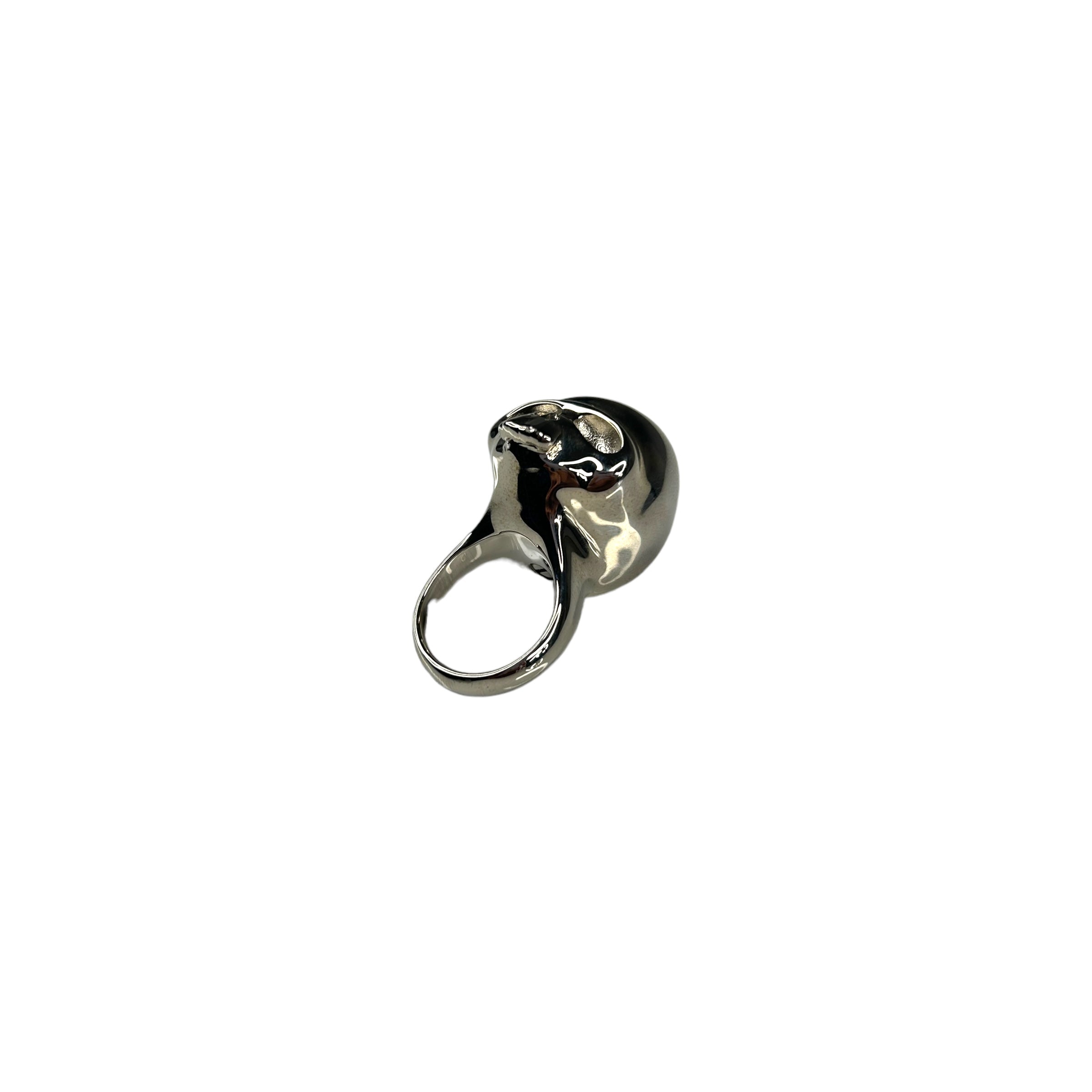 ACNE STUDIOS SKULL RING 925 STERLING SILVER