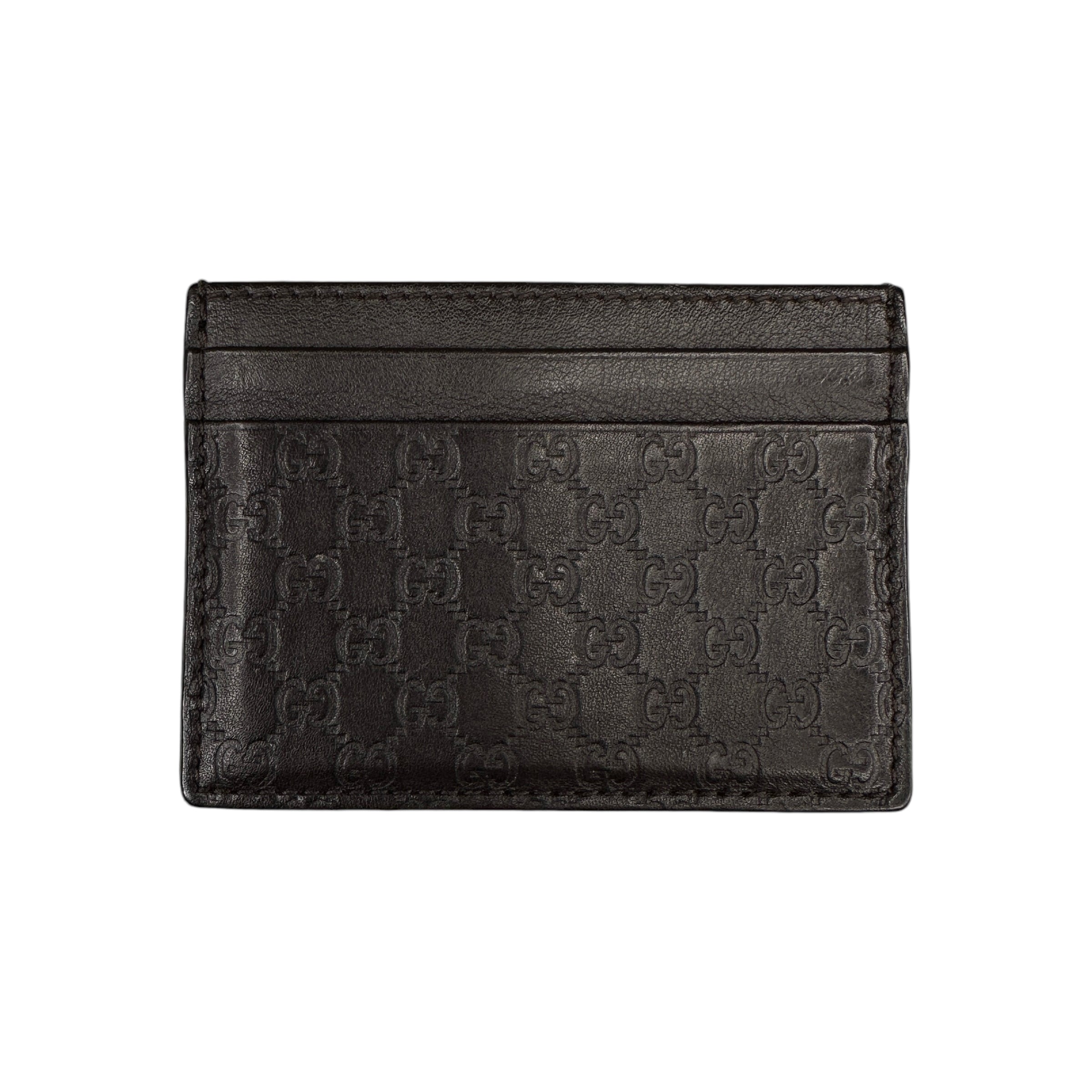 GUCCI BROWN GG LEATHER CARD HOLDER