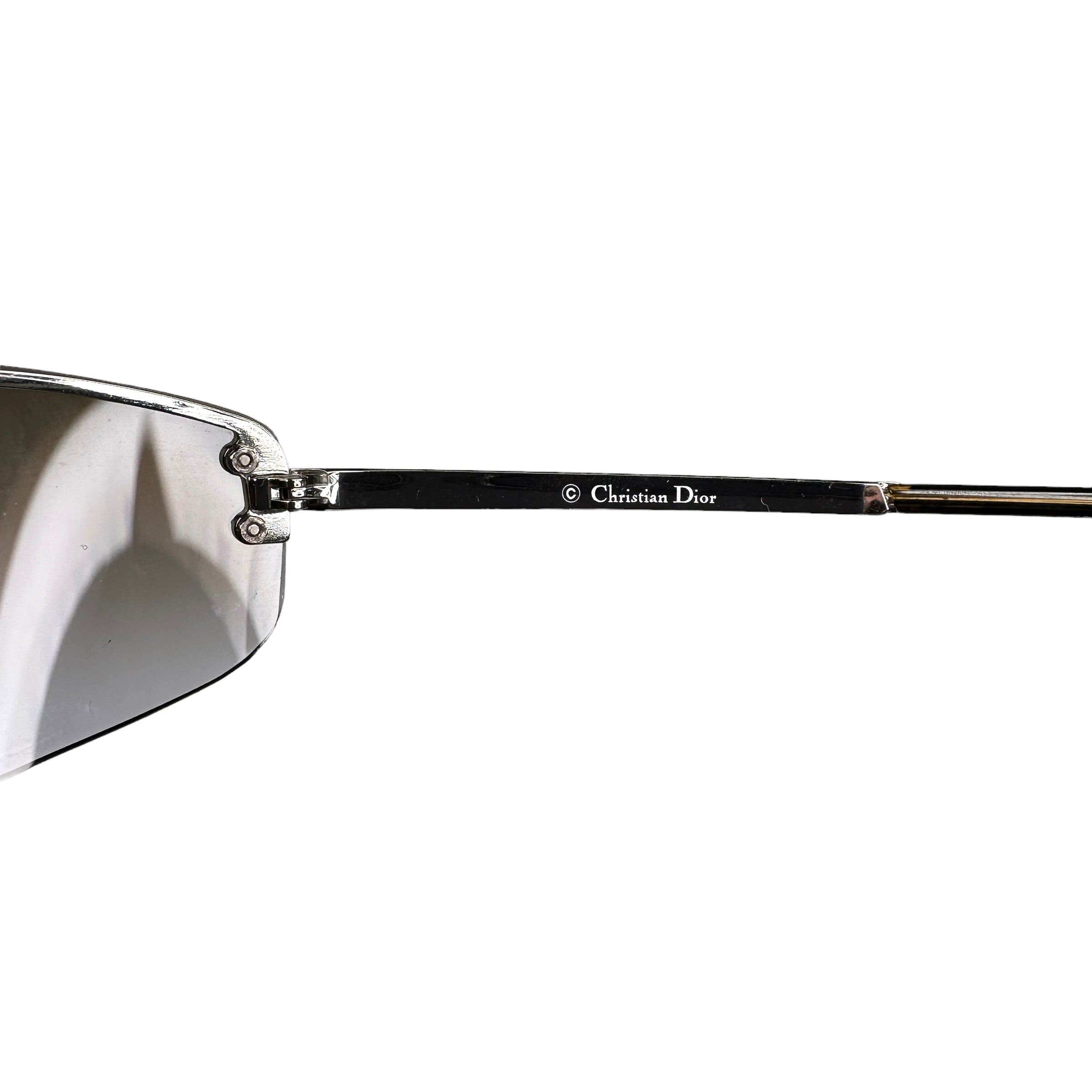 DIOR "DIORCHARM 2" RIMLESS SUNGLASSES W/ HEART ACCENTS