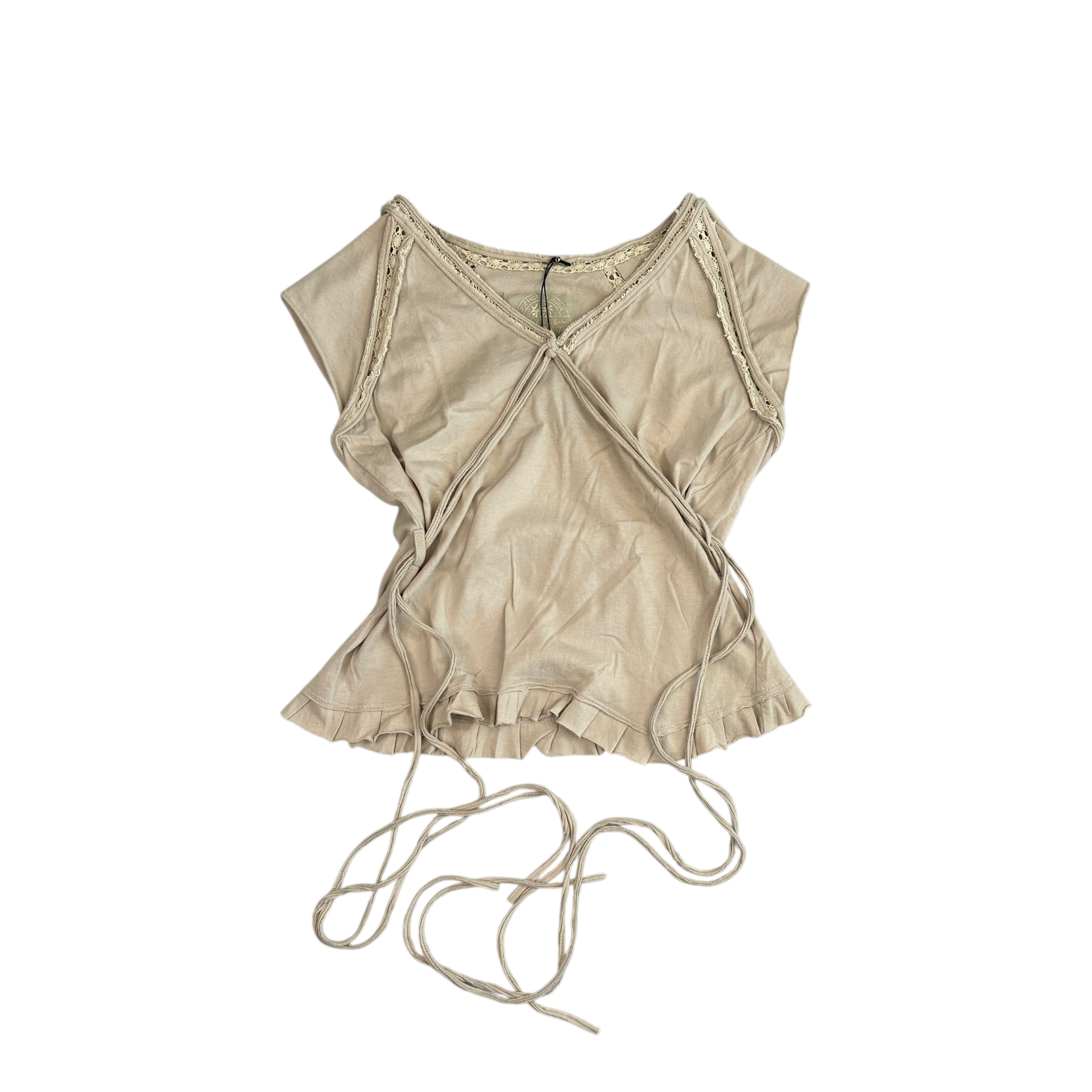 MARITHE + FRANCOIS GIRBAUD TOP - BEIGE