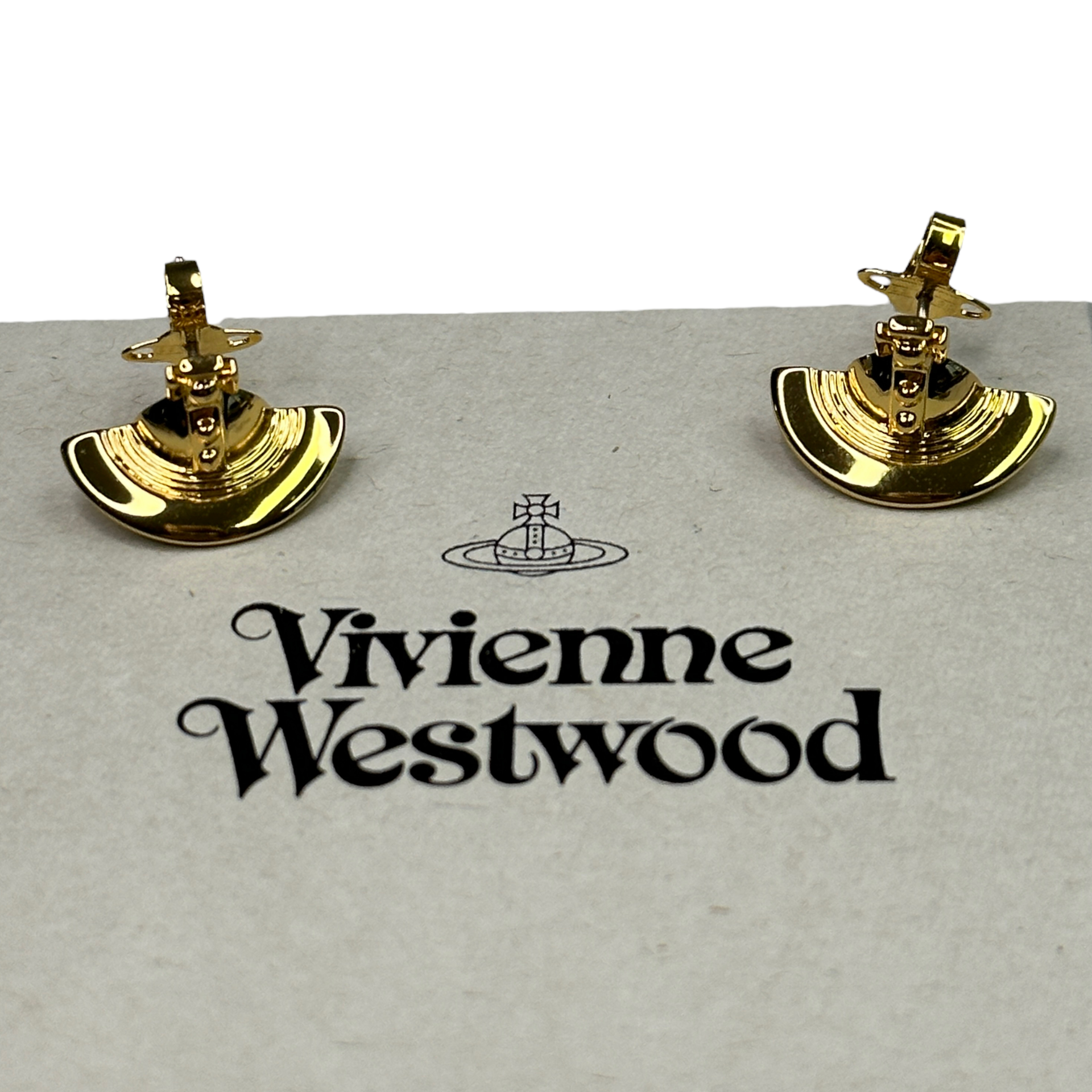 (NEW) VIVIENNE WESTWOOD SOLID ORB EARRINGS - GOLD (BRASS)
