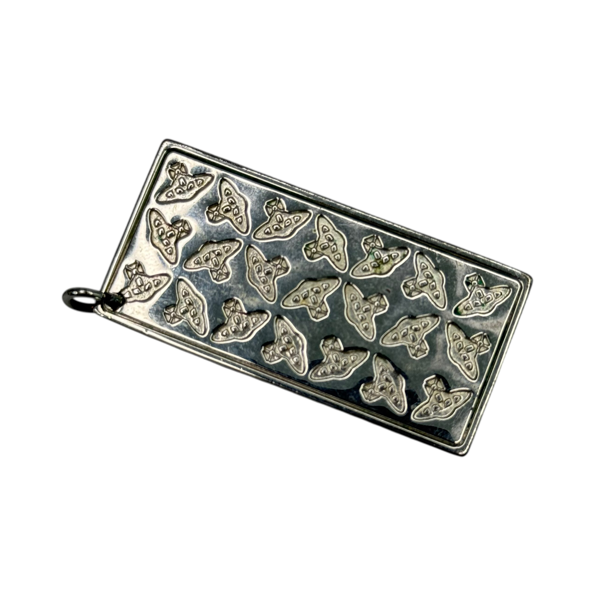 VIVIENNE WESTWOOD DOUBLE-SIDED PLATE PENDANT - SILVER PLATED