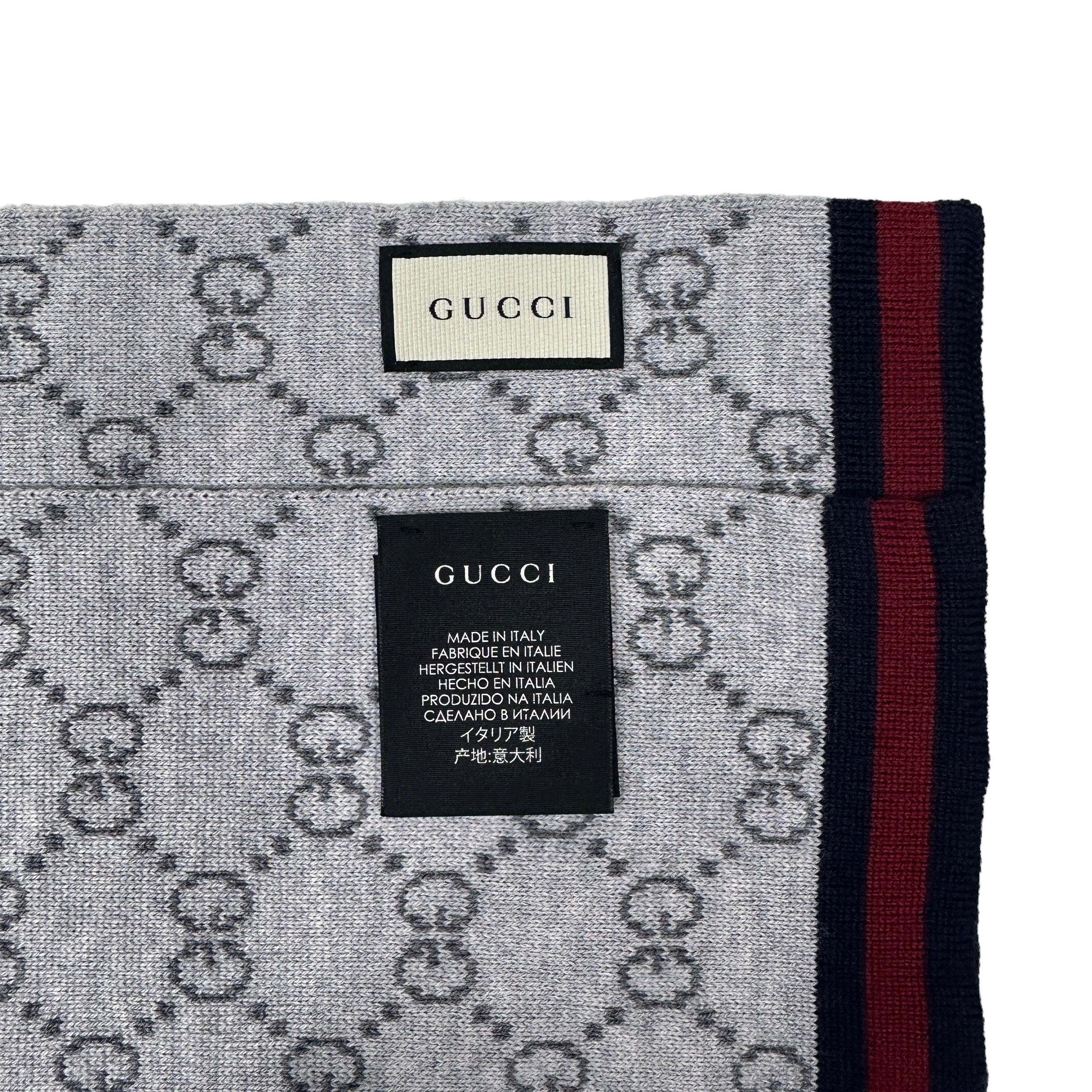 GUCCI GG MONOGRAM SHERRY LINE SCARF