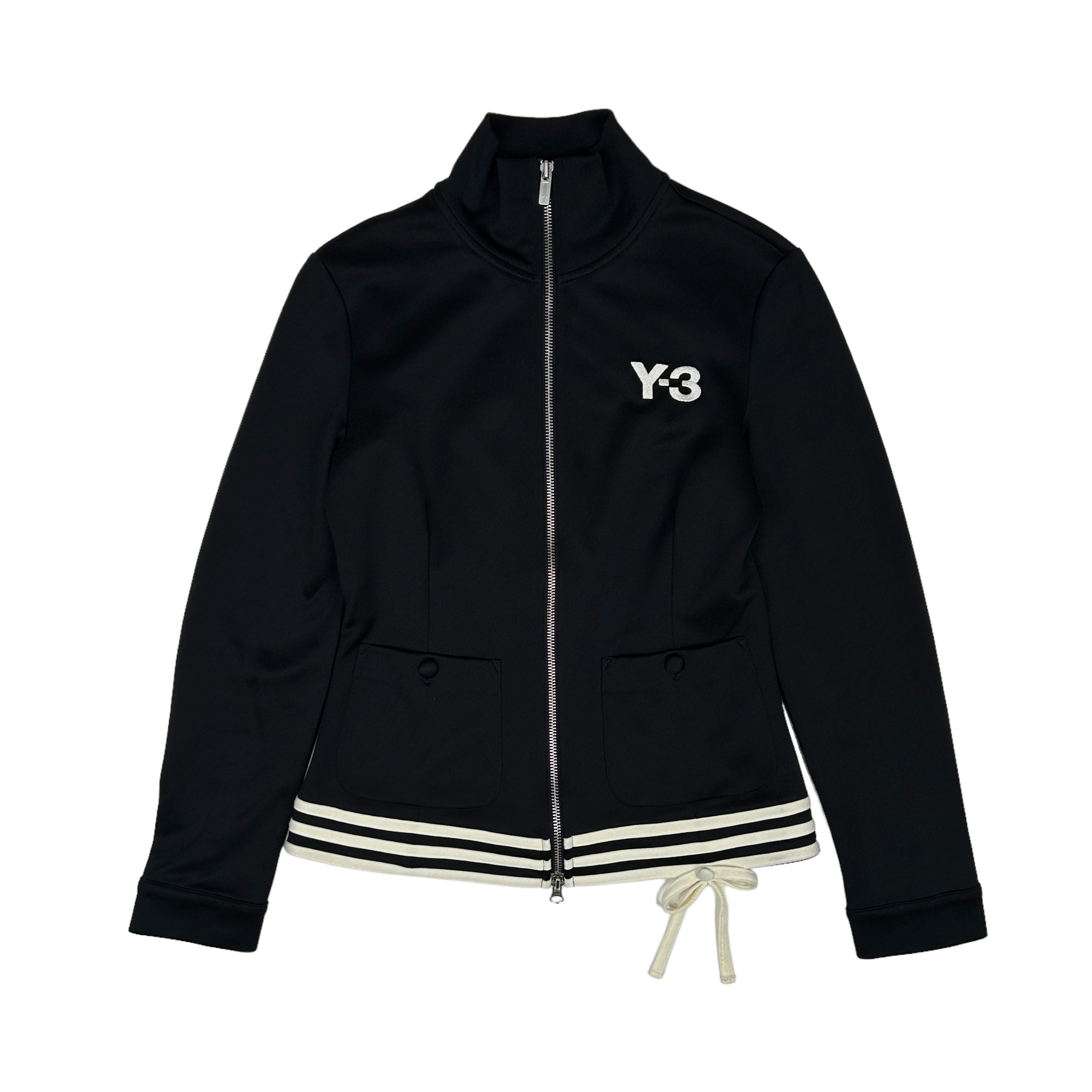 Y3 YOHJI YAMAMOTO 2006 EMBROIDERED LOGO TRACK JACKET - BLACK