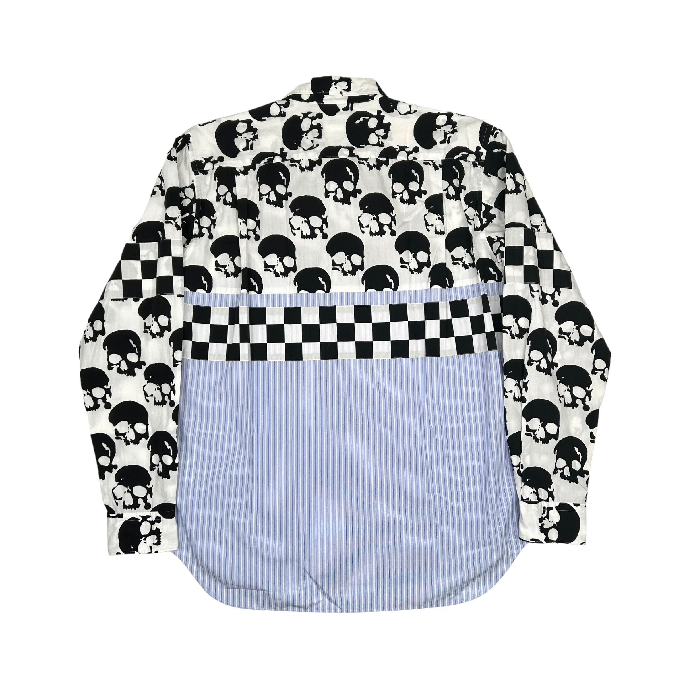 COMME DES GARCONS HOMME PLUS 2010 SKULL / CHECKERED / STRIPE SHIRT (M)