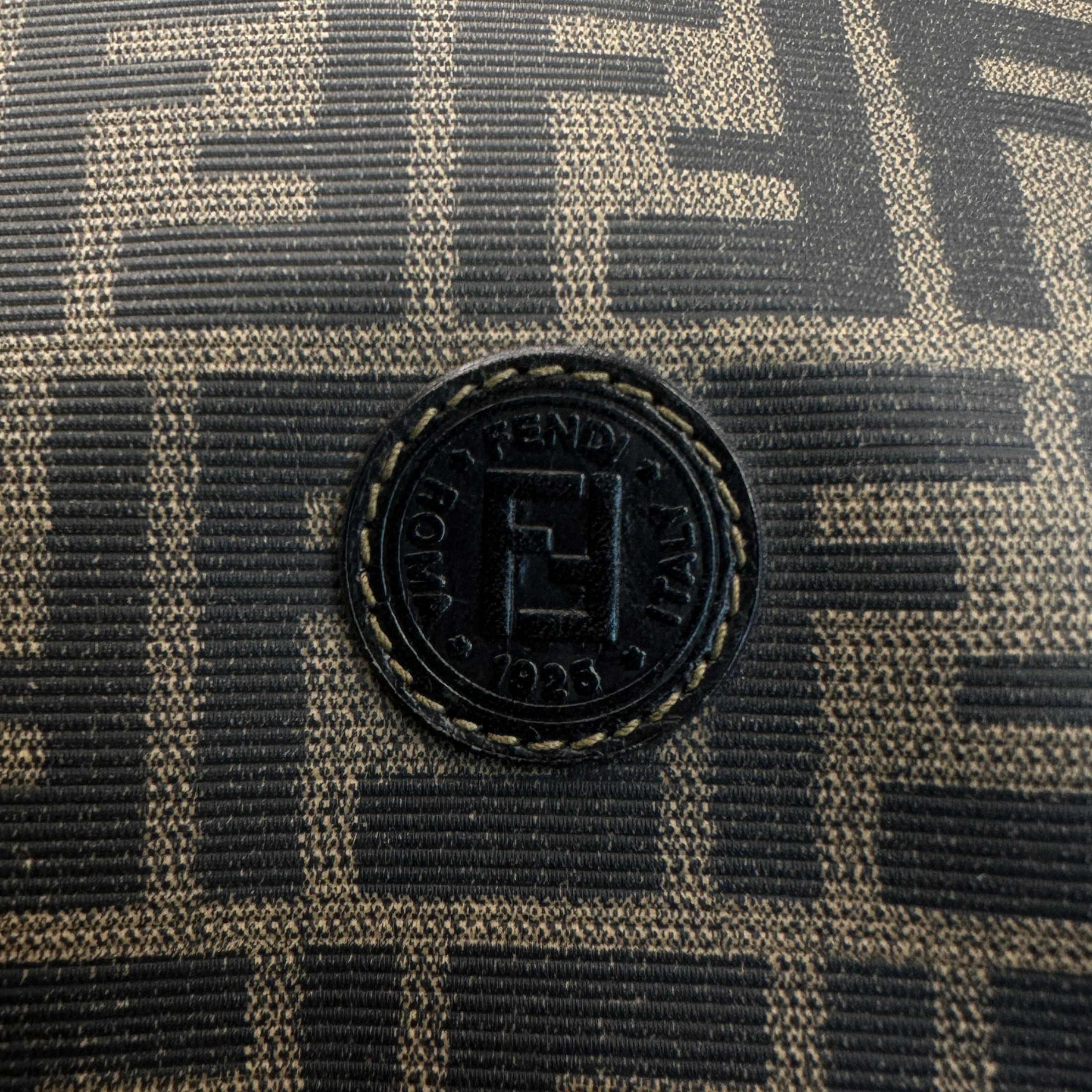 FENDI ZUCCA COATED CANVAS BOSTON BAG