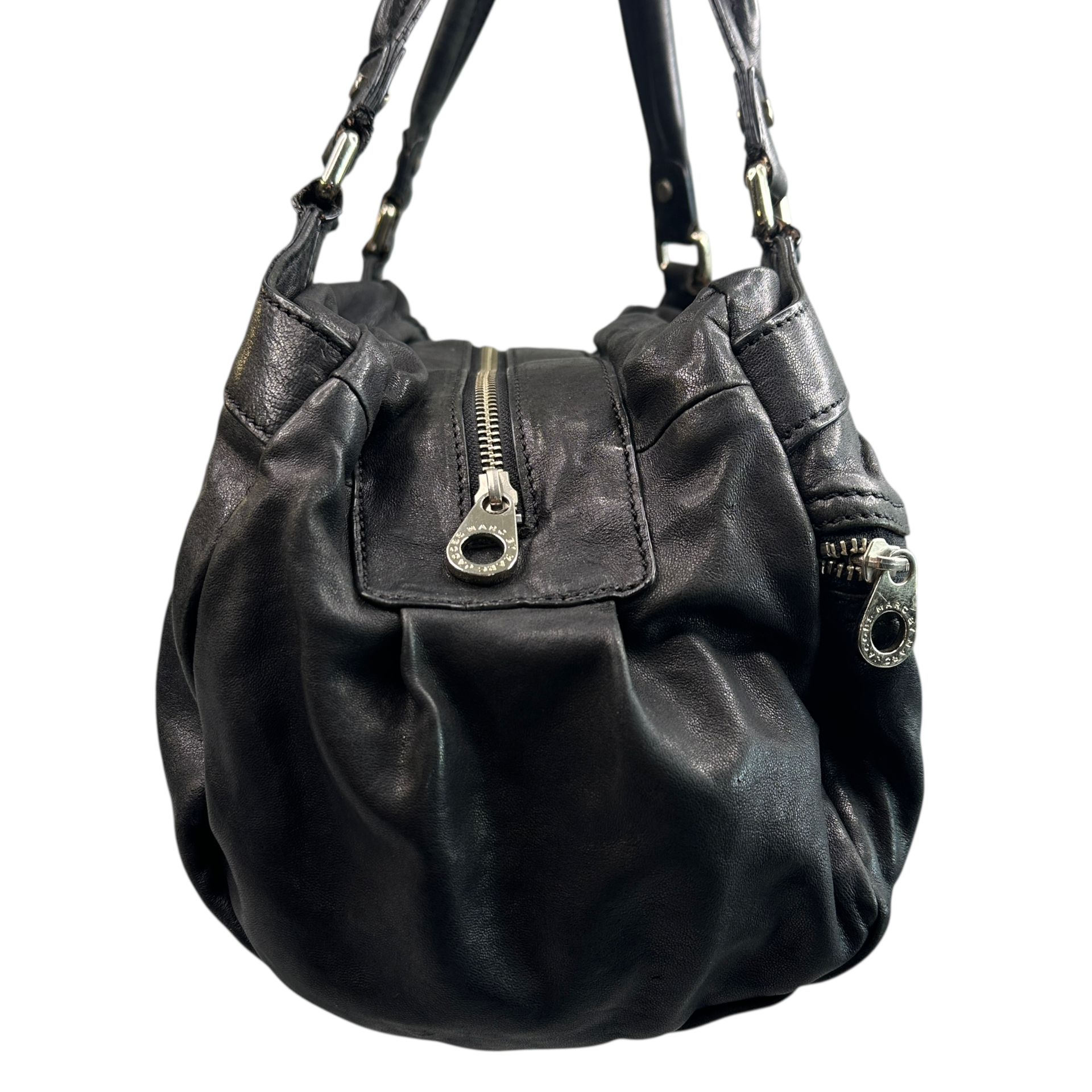MARC BY MARC JACOBS LEATHER SHOULDER BAG - BLACK