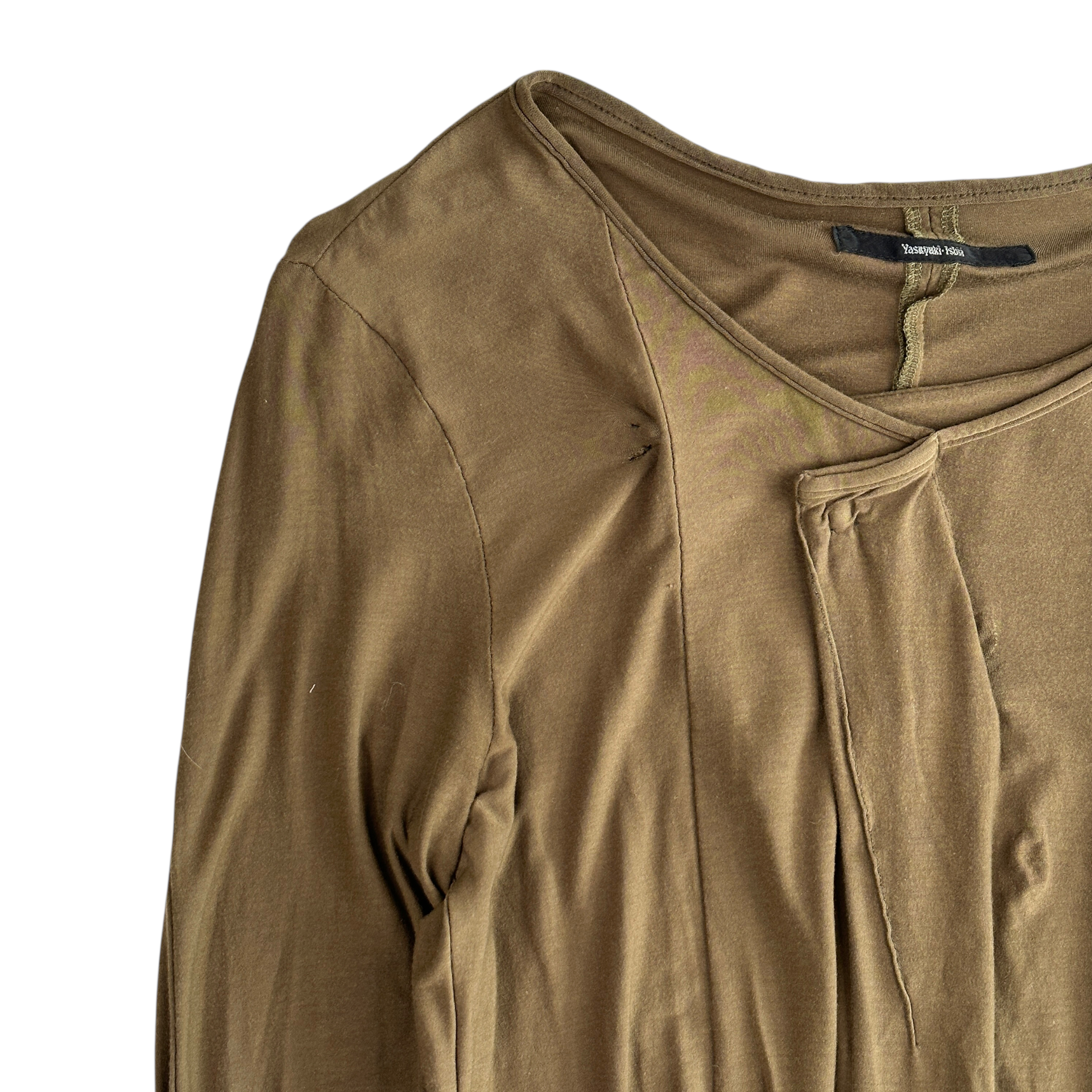 YASUYUKI ISHII BUTTON LONG SLEEVE TOP - GREEN