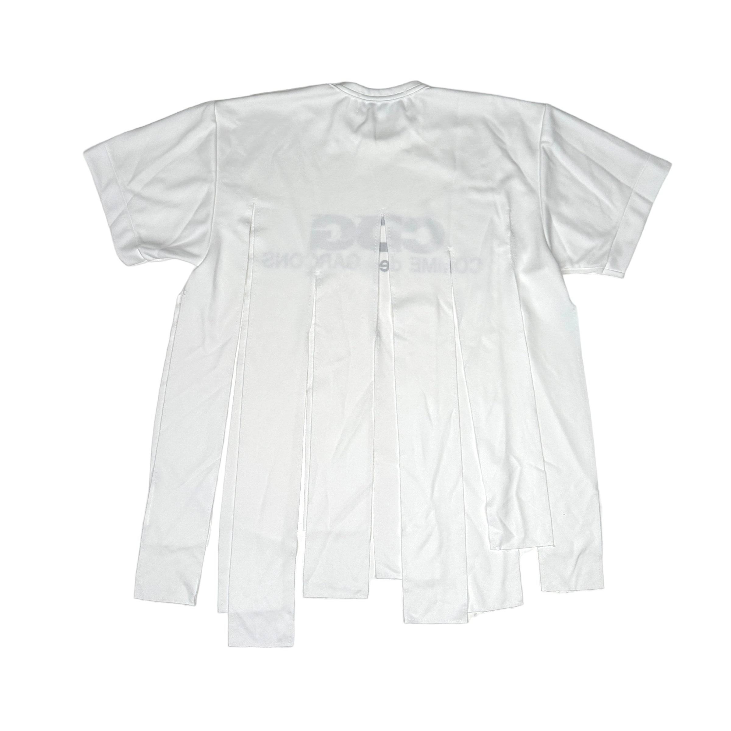 COMME DES GARÇONS "CUT" LOGO TEE - WHITE