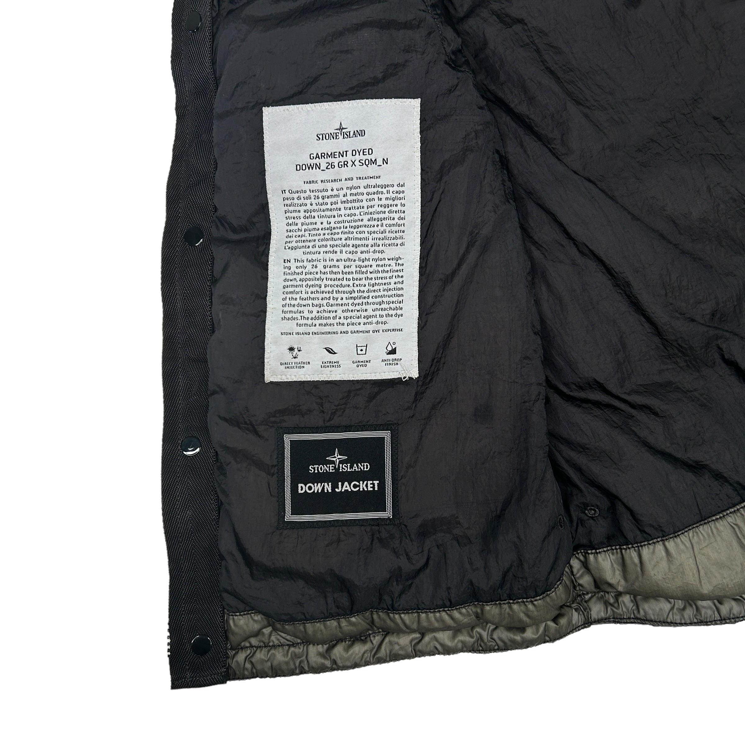 STONE ISLAND AW11 GARMENT DYED DOWN VEST