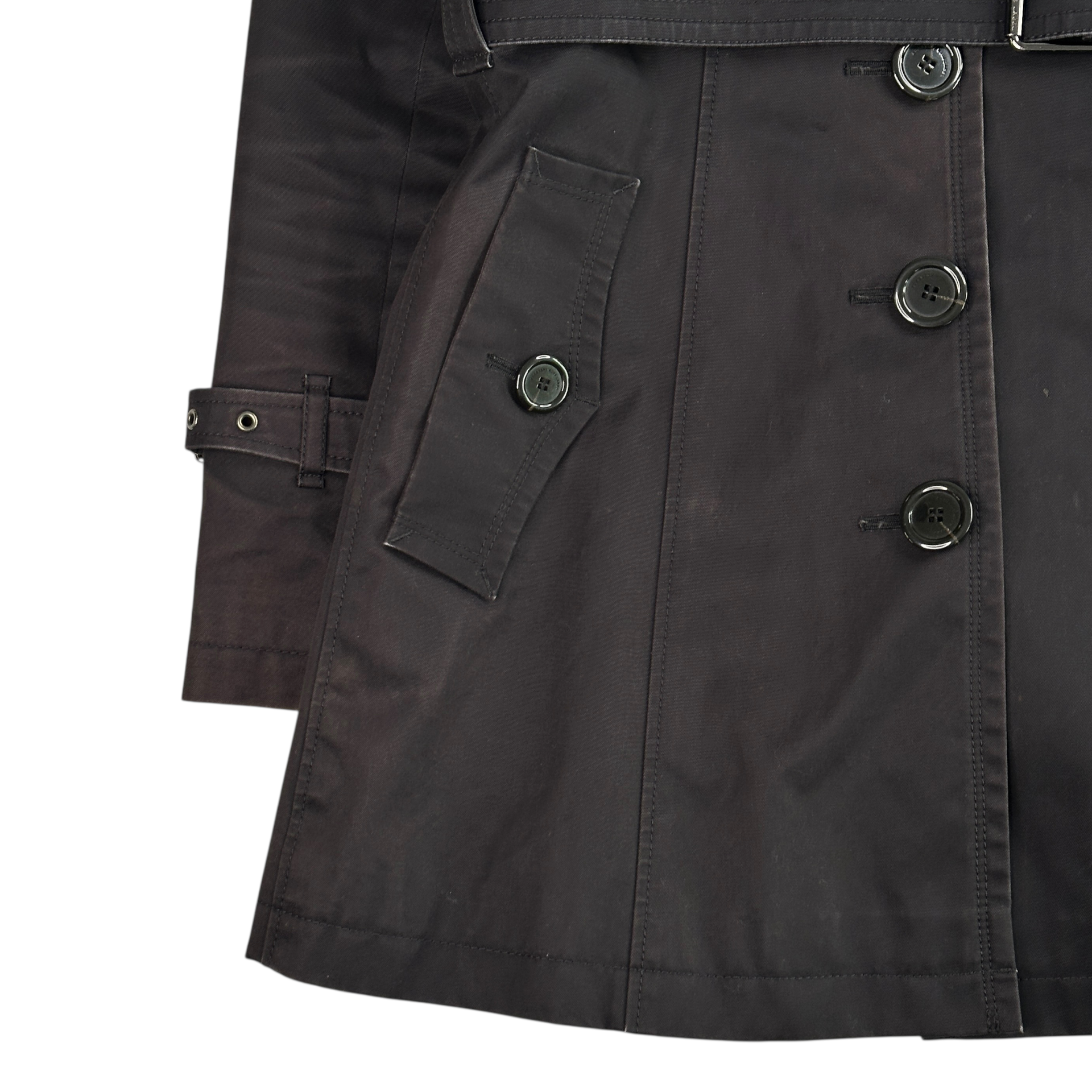 (38) BURBERRY BLUE LABEL TRENCH COAT - BLACK