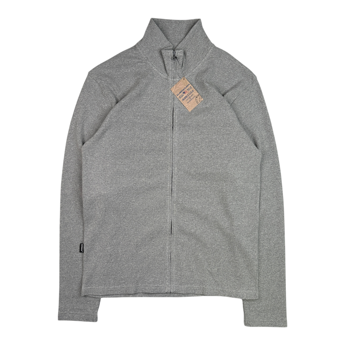 (NEW) AVIREX RIBBED EVERY DAY ZIP UP - GREY