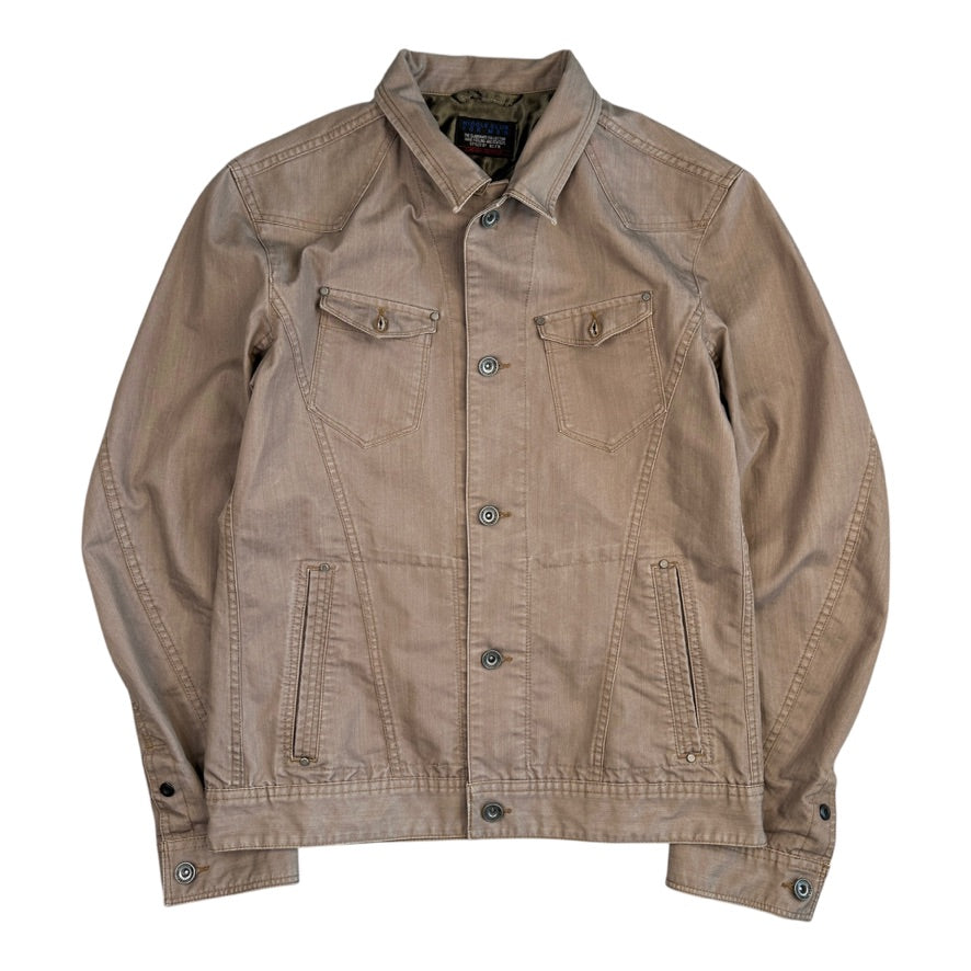 (48) NICOLE CLUB FOR MEN TRUCKER DENIM JACKET - BEIGE