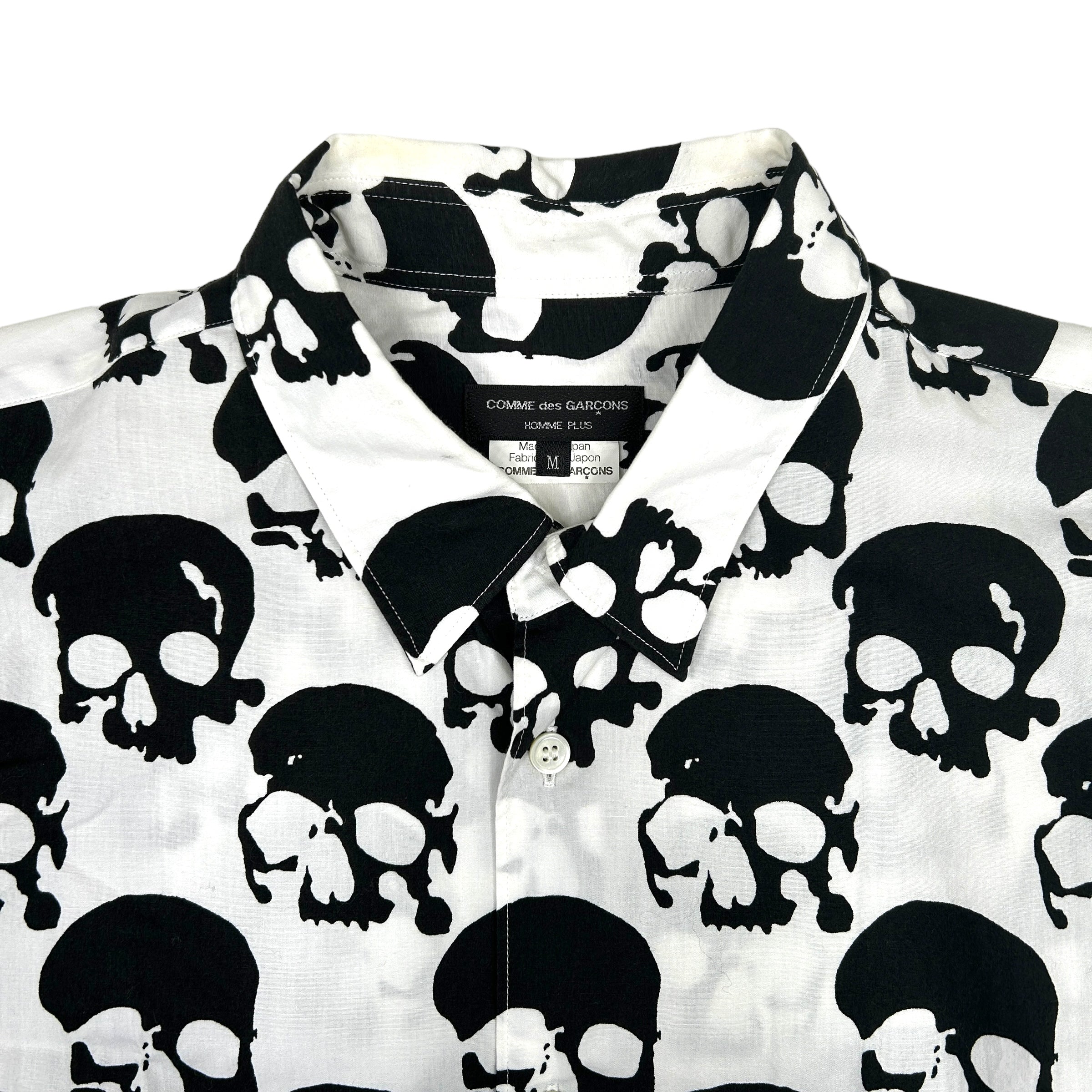 COMME DES GARCONS HOMME PLUS 2010 SKULL / CHECKERED / STRIPE SHIRT (M)