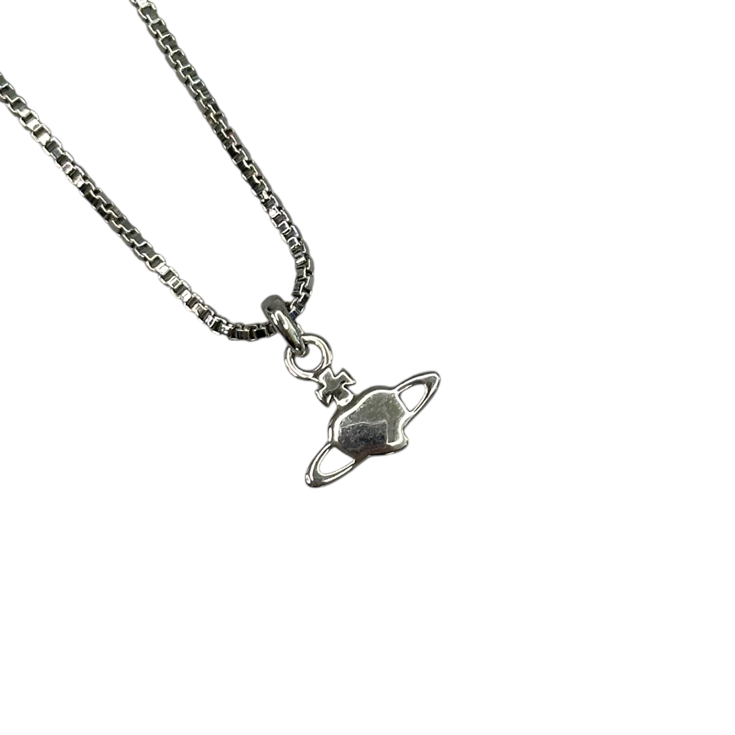 VIVIENNE WESTWOOD RED MICRO-HEART NECKLACE - SILVER PLATED