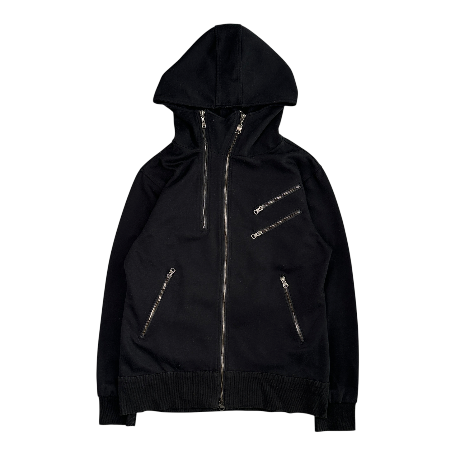 (L) SEMANTIC DESIGN MULTI-ZIP HOODIE