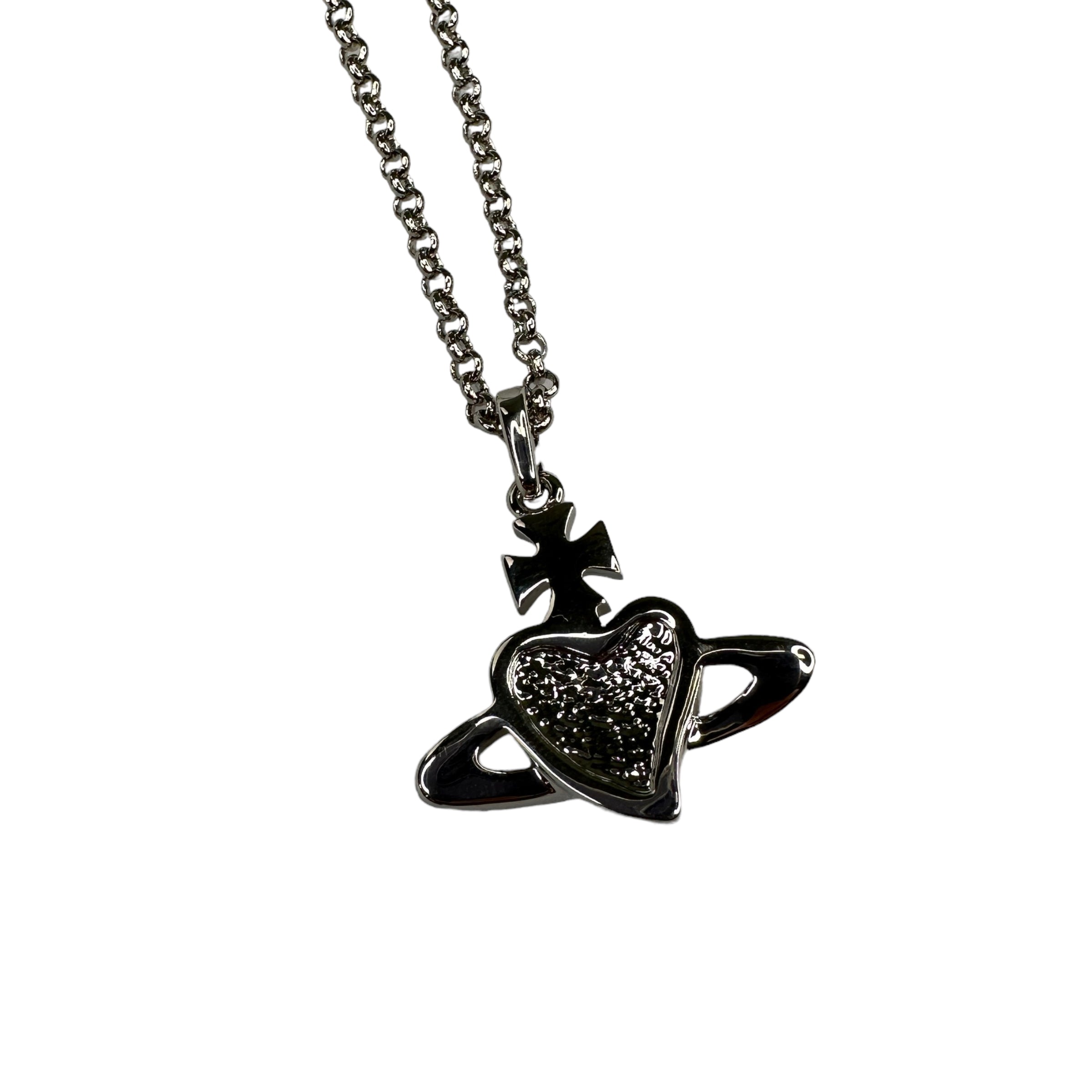 (NEW) VIVIENNE WESTWOOD VINTAGE ROSE REVERSE HEART NECKLACE (AW22)