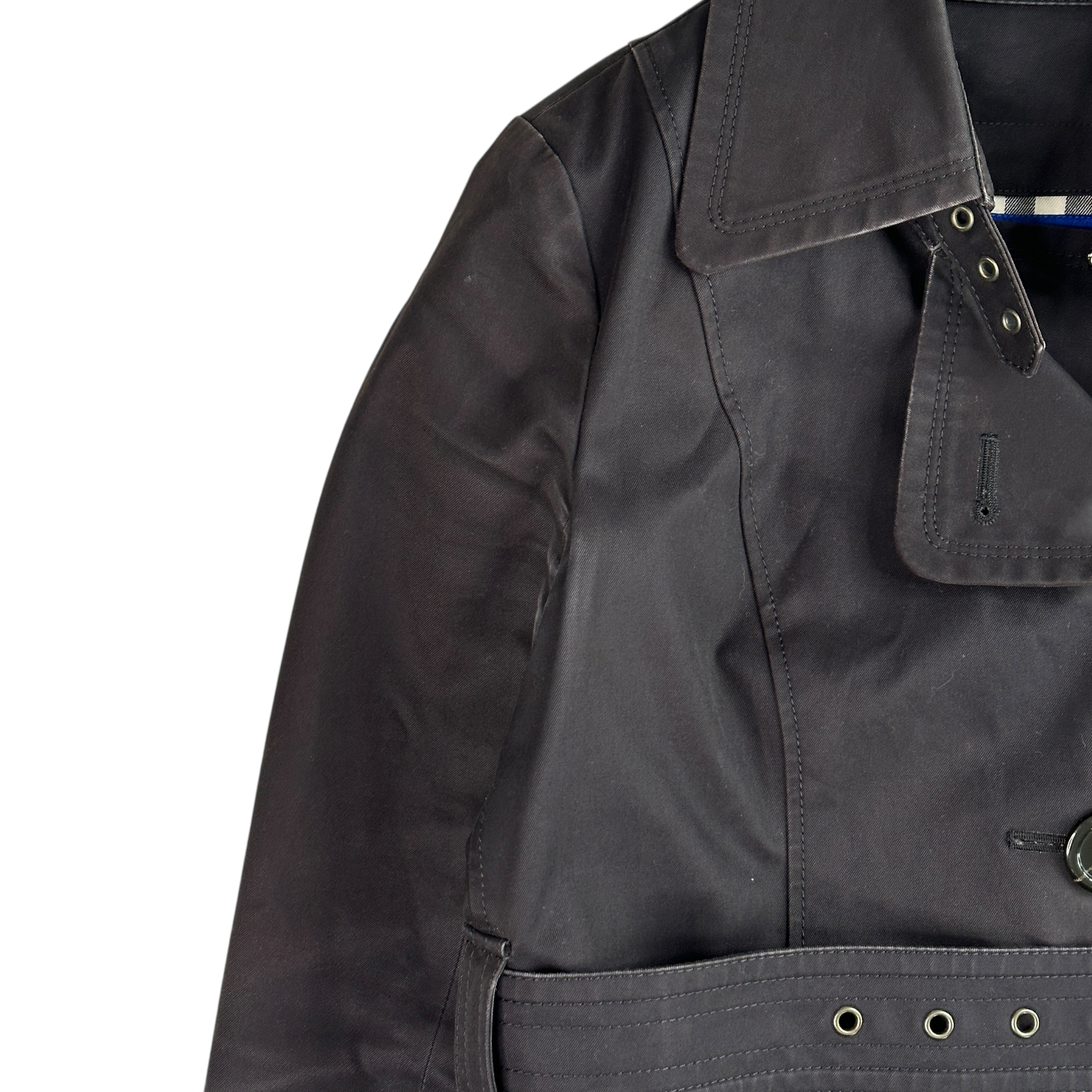(38) BURBERRY BLUE LABEL TRENCH COAT - BLACK