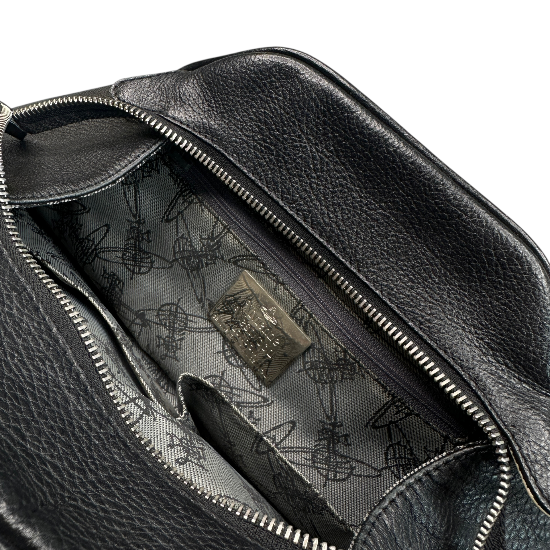 VIVIENNE WESTWOOD LEATHER YASMIN BAG - BLACK