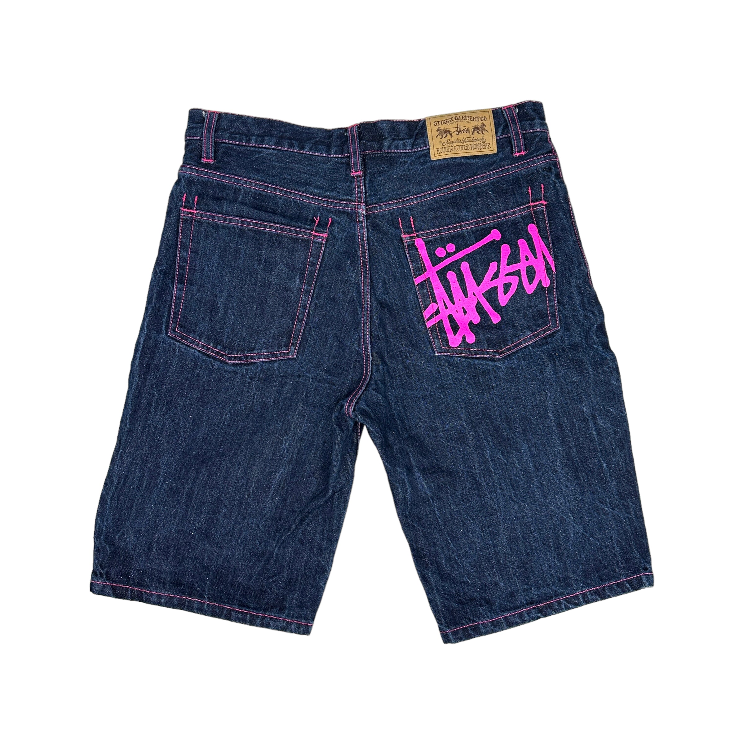 STUSSY PINK STITCH POCKET LOGO JORTS