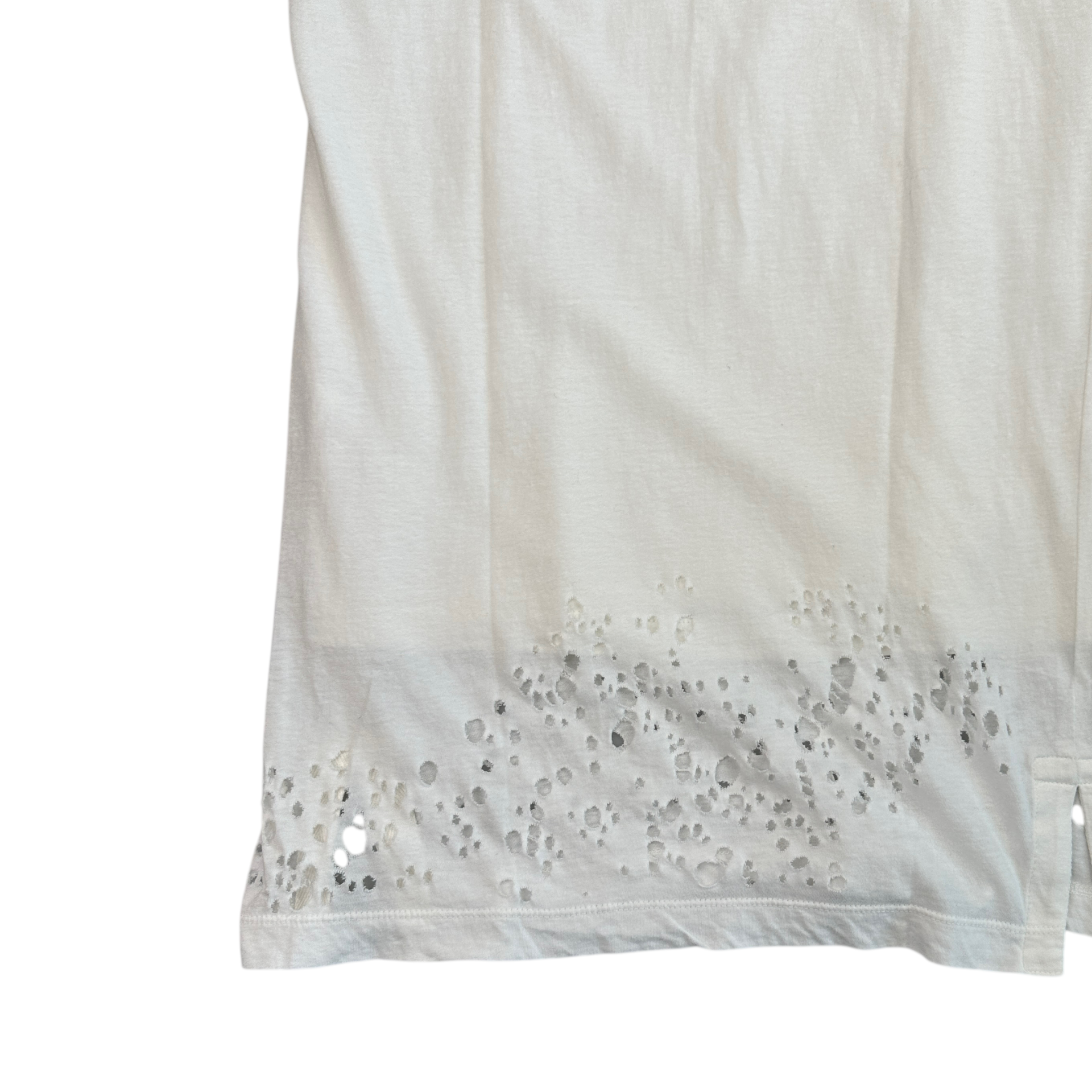 (44) MAISON MIHARA YASUHIRO DOUBLE-LAYER DISTRESSED T-SHIRT