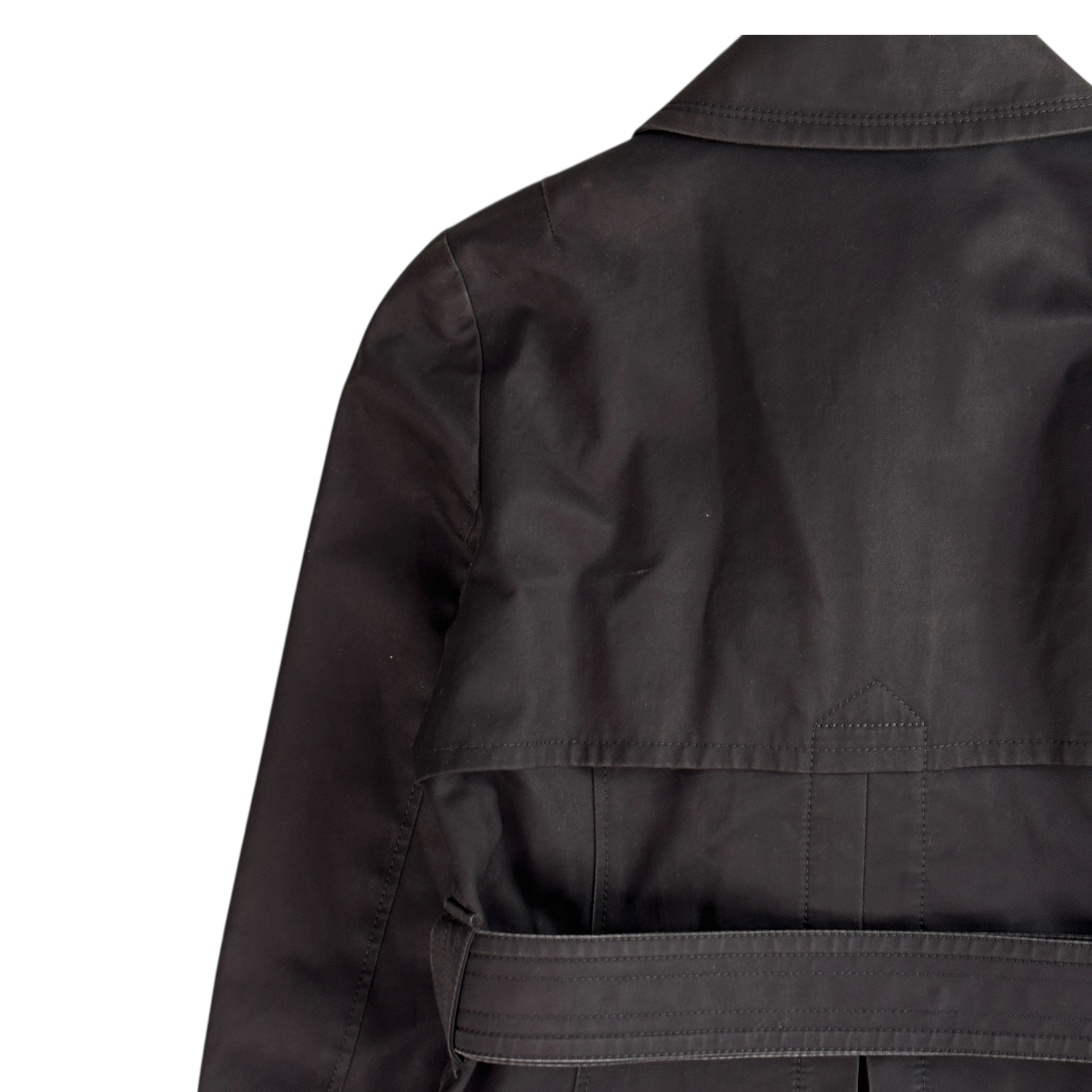 (38) BURBERRY BLUE LABEL TRENCH COAT - BLACK