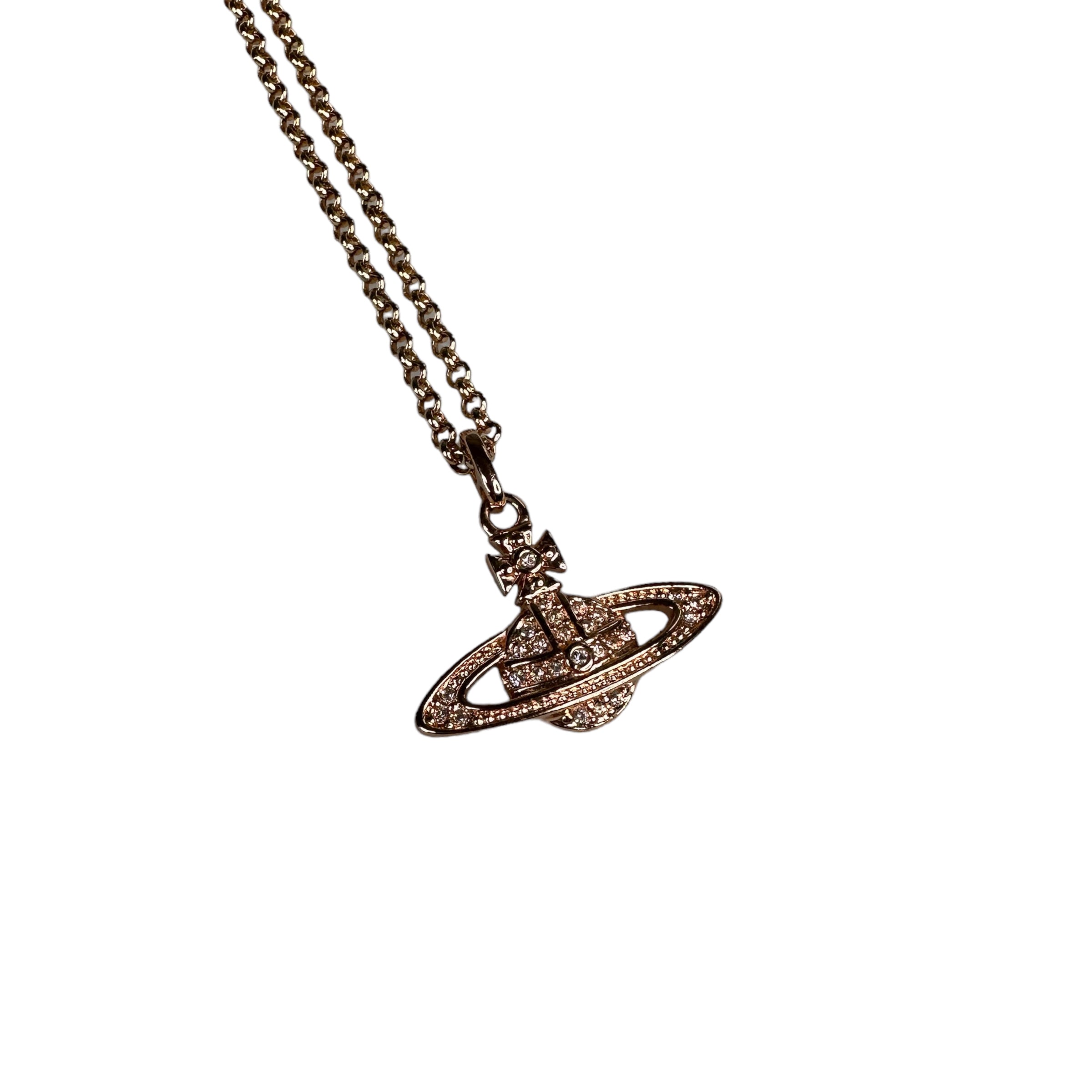 VIVIENNE WESTWOOD MAYFAIR BAS RELIEF NECKLACE - ROSE GOLD