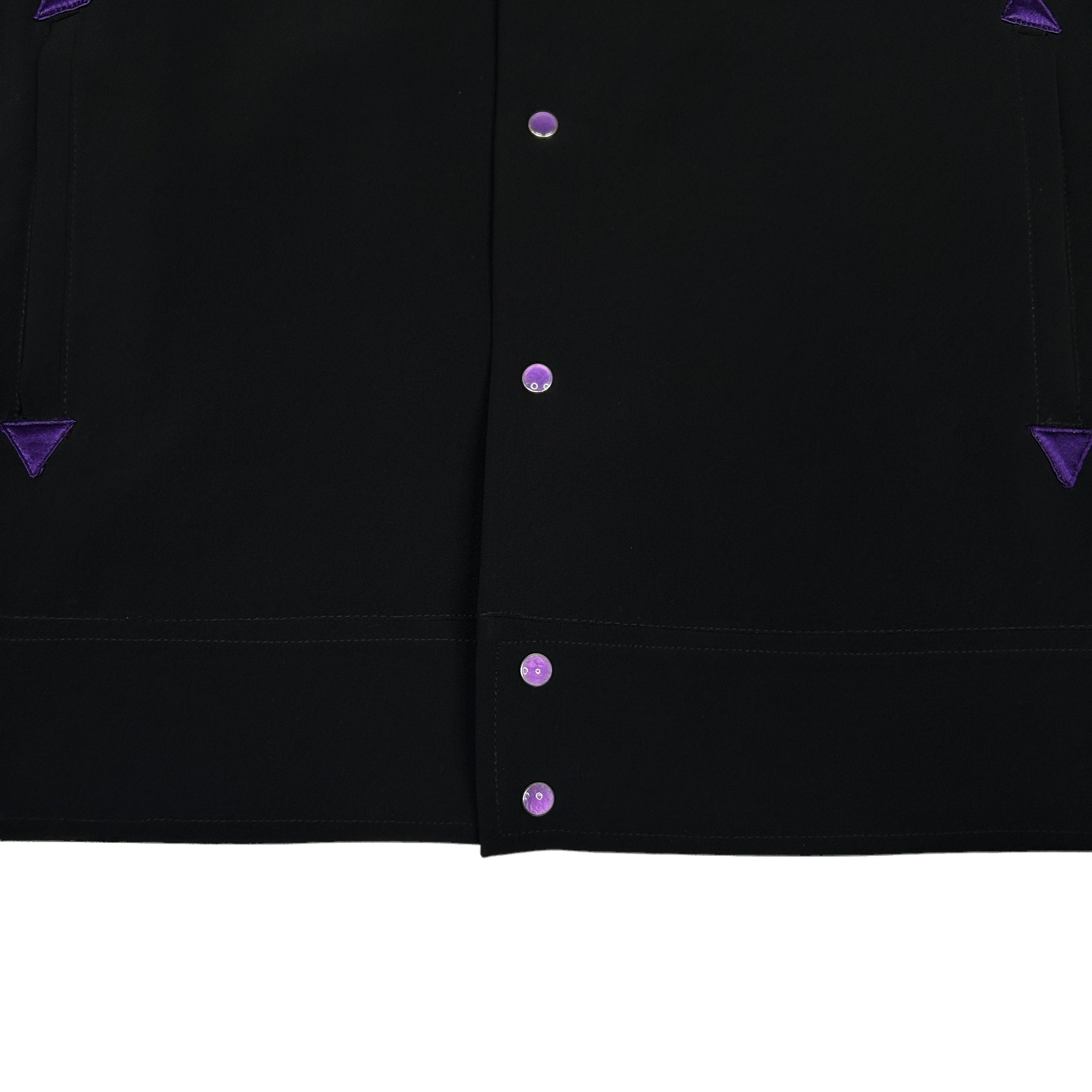 NEEDLES PIPING COWBOY JACKET - BLACK/PURPLE