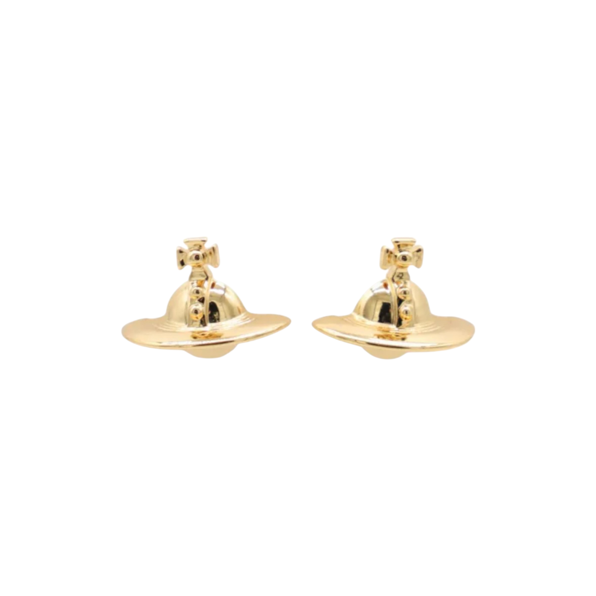 (NEW) VIVIENNE WESTWOOD SOLID ORB EARRINGS - GOLD (BRASS)