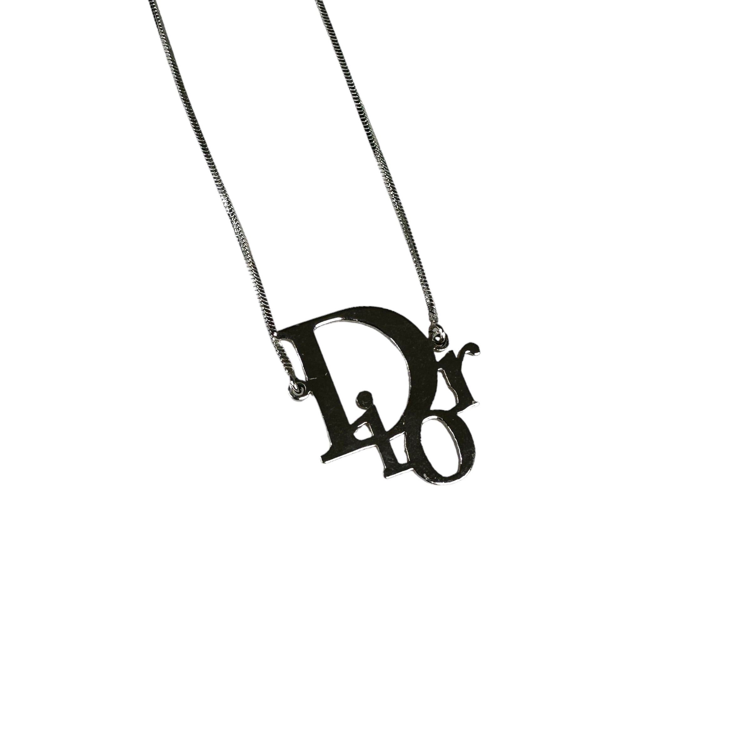 DIOR OBLIQUE LOGO CHOKER - SILVER