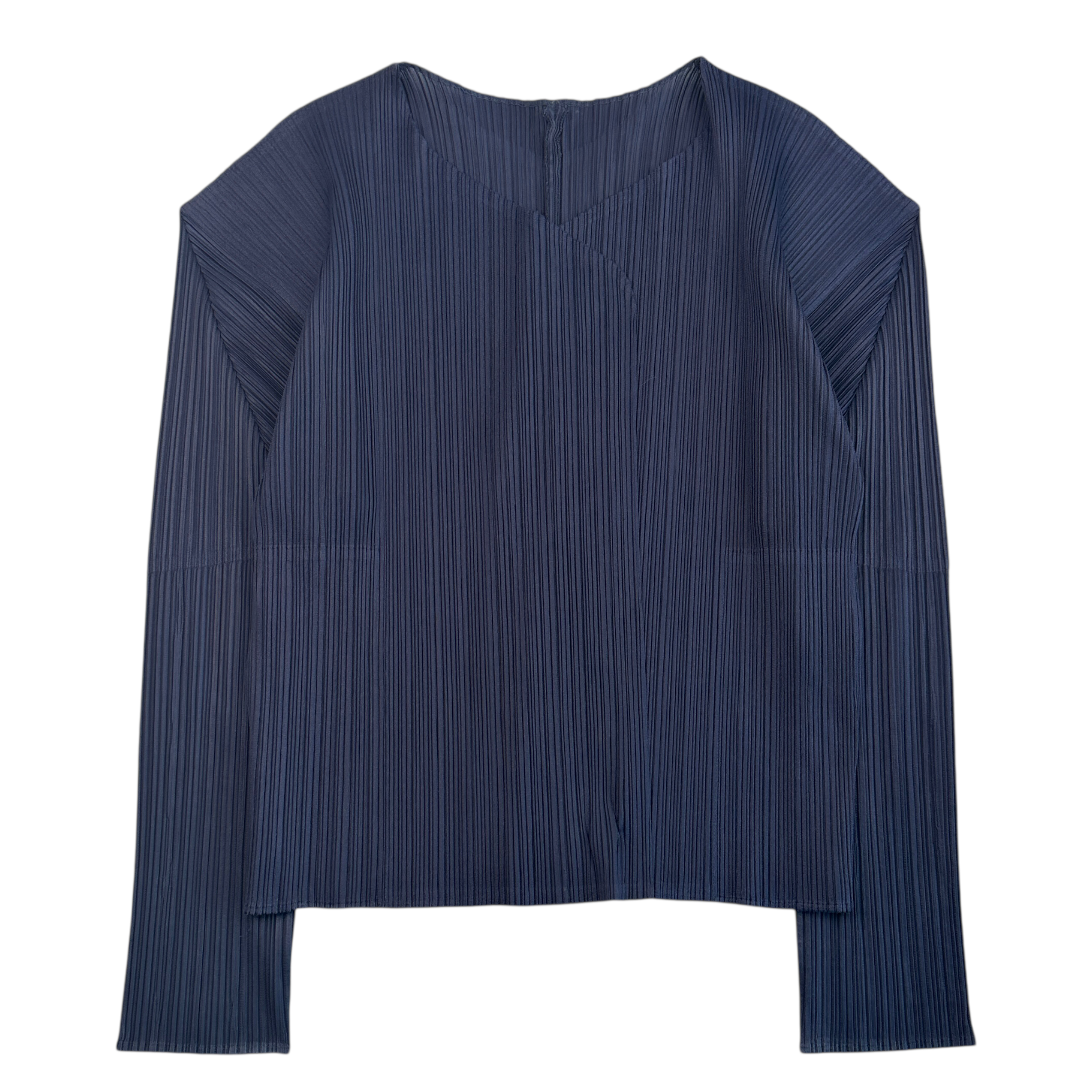 (3) ISSEY MIYAKE PLEATS PLEASE CARDIGAN - NAVY