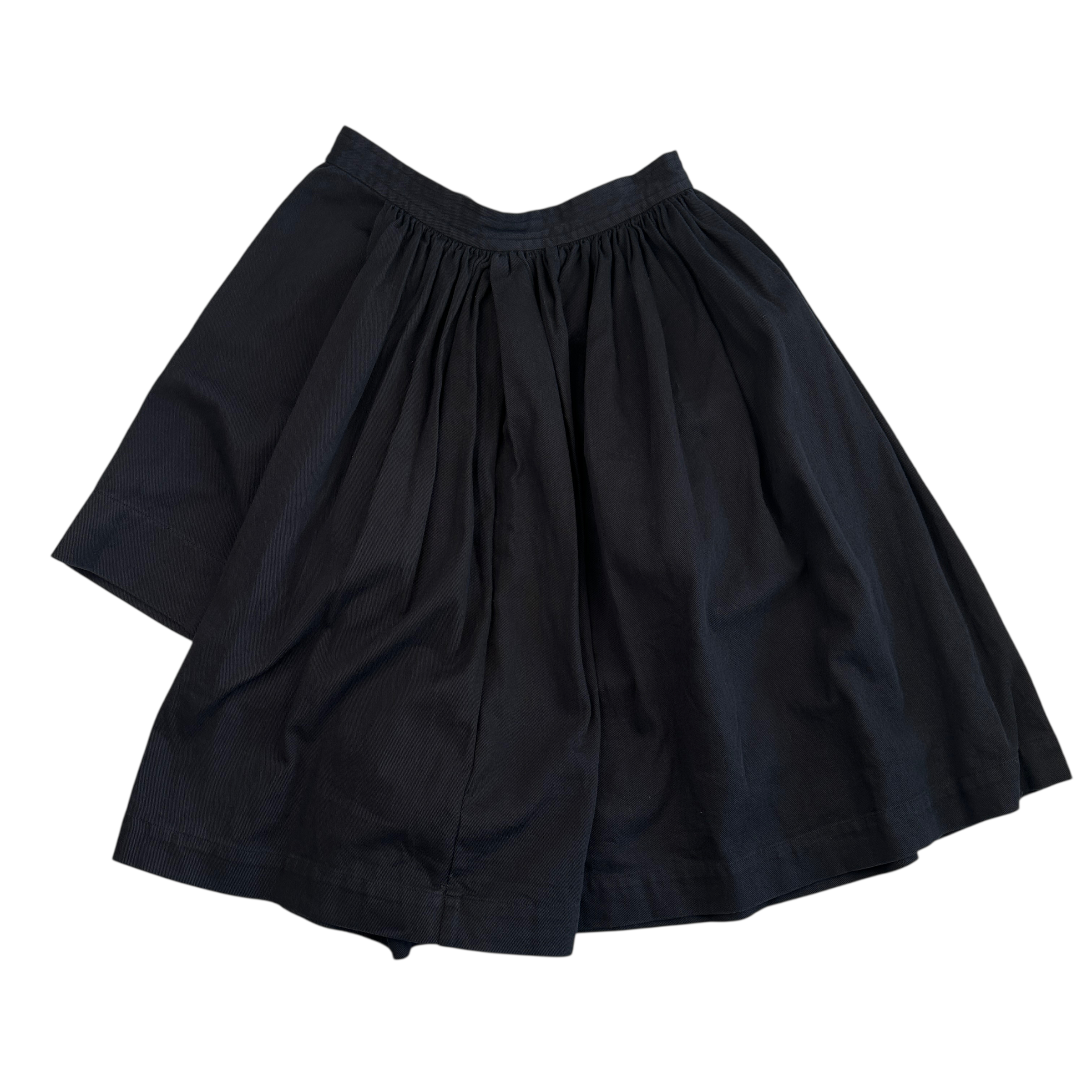 (2) YOHJI YAMAMOTO REGULATION SKIRT SHORTS - BLACK