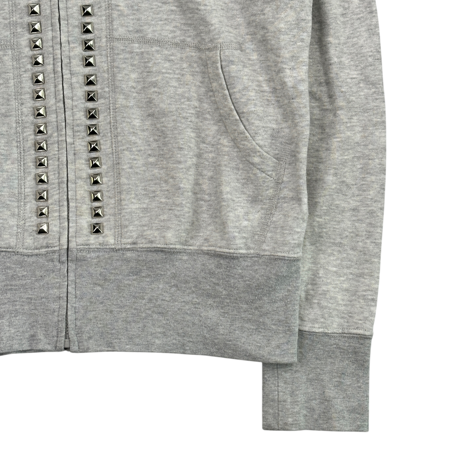 HYSTERIC GLAMOUR STUDDED HOODIE - GREY