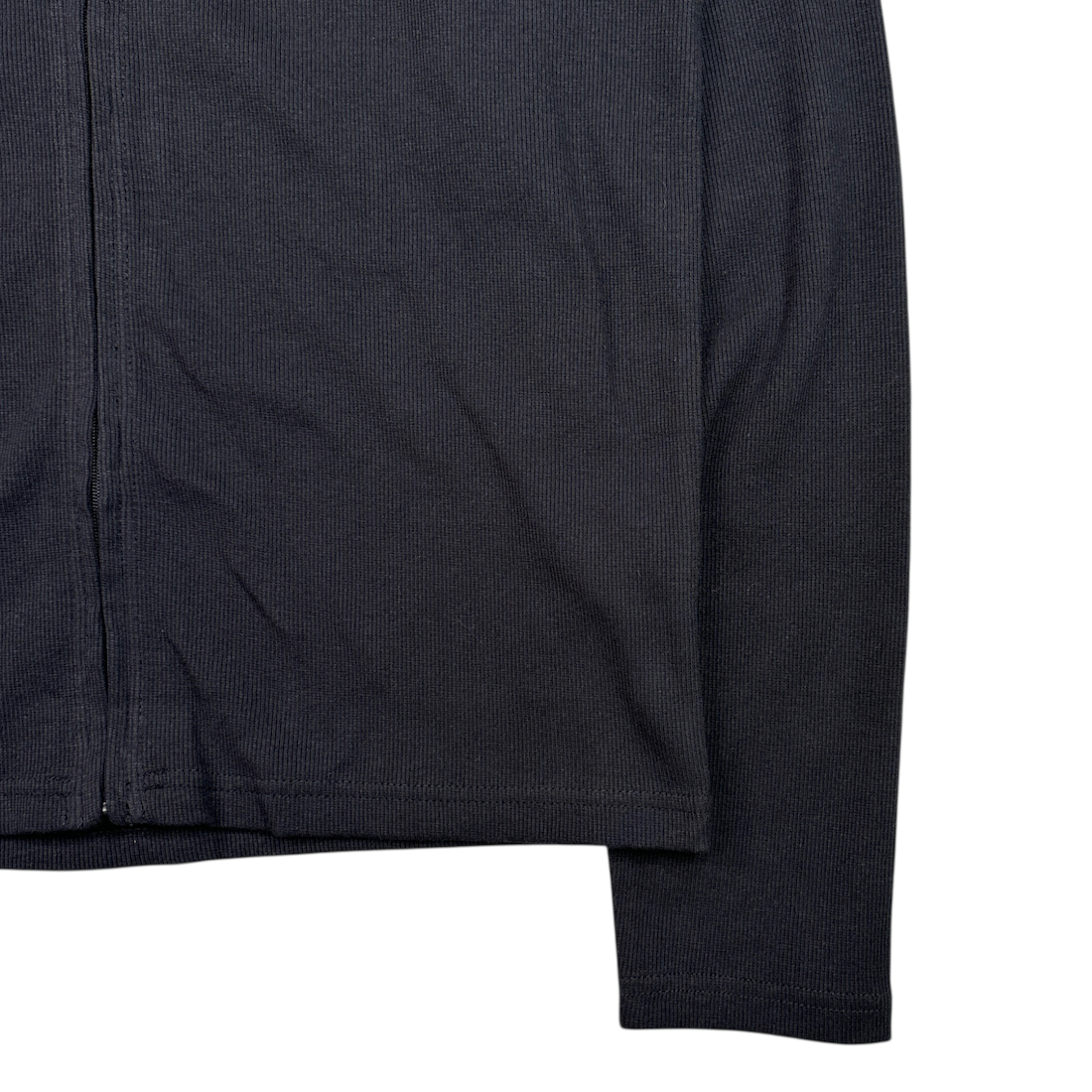 (NEW) AVIREX RIBBED EVERY DAY ZIP UP - BLACK