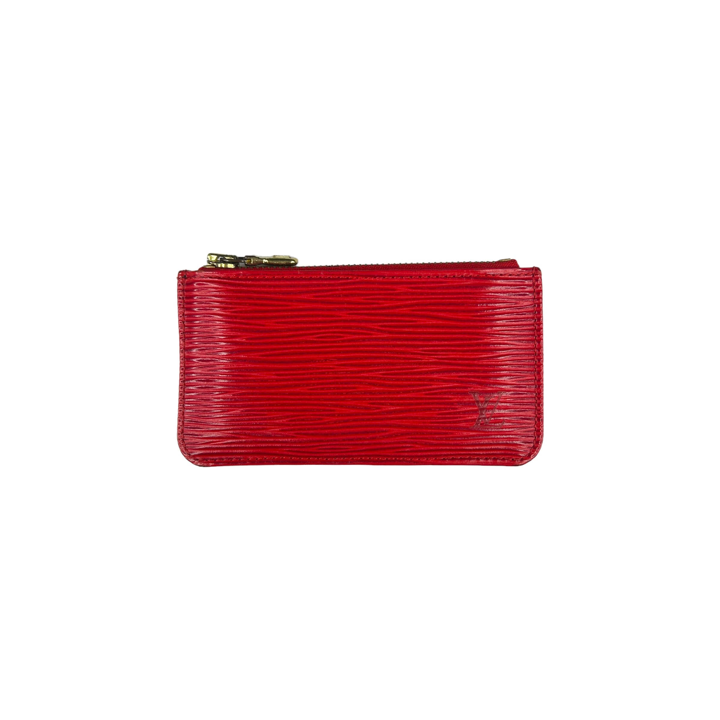 LOUIS VUITTON RED EPI LEATHER KEY POUCH