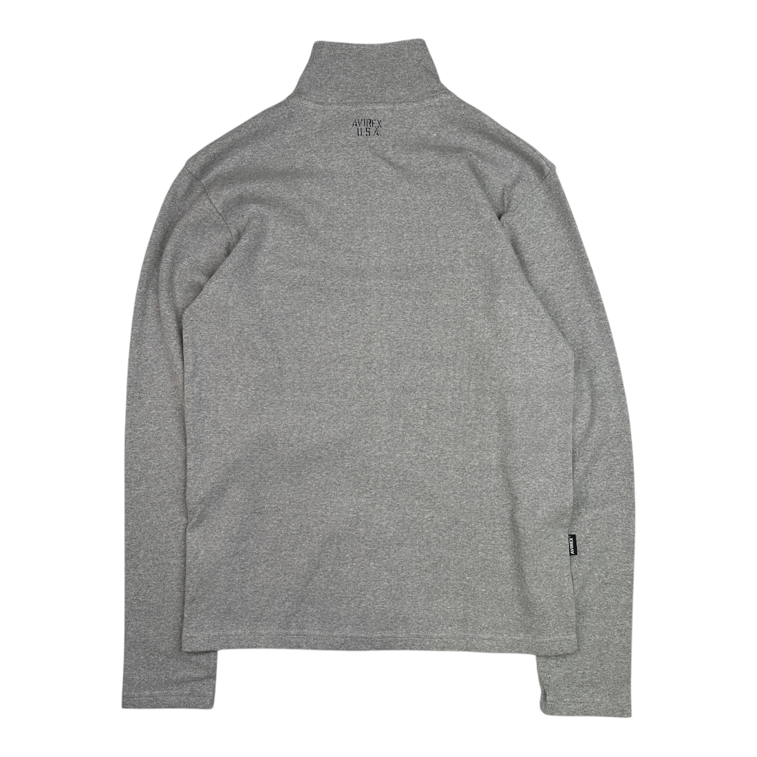 (NEW) AVIREX RIBBED EVERY DAY ZIP UP - GREY