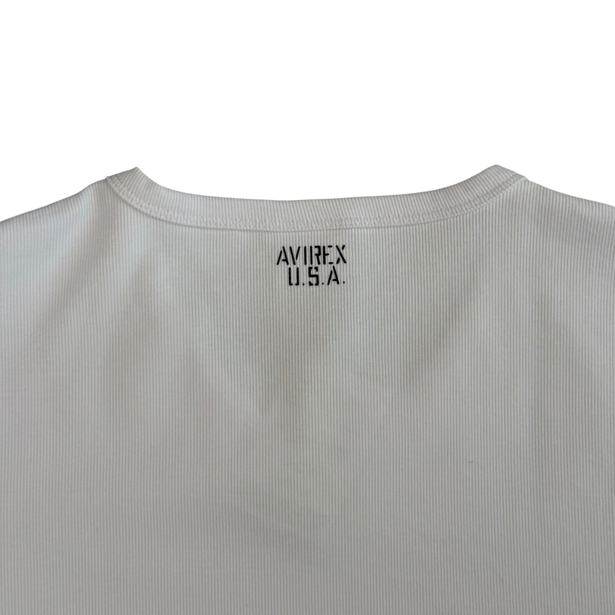 (NEW) AVIREX EVERY DAY LONG SLEEVE V NECK - WHITE