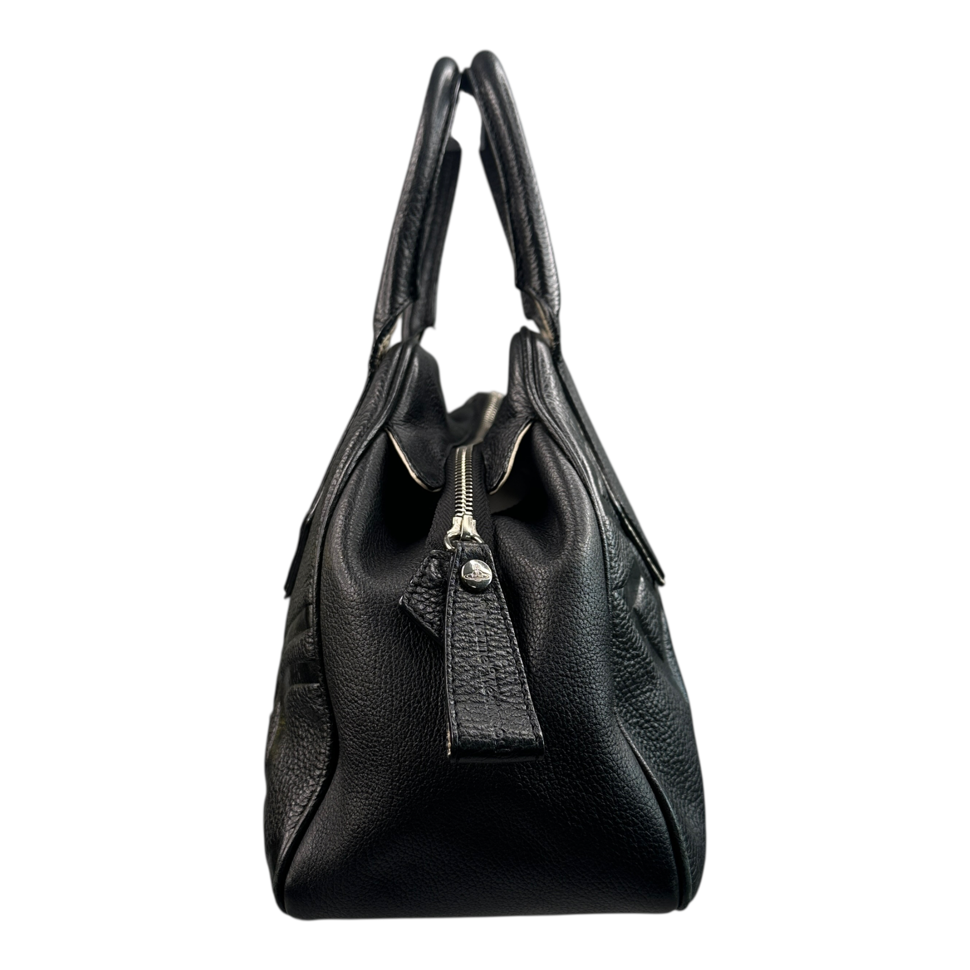 VIVIENNE WESTWOOD LEATHER YASMIN BAG - BLACK