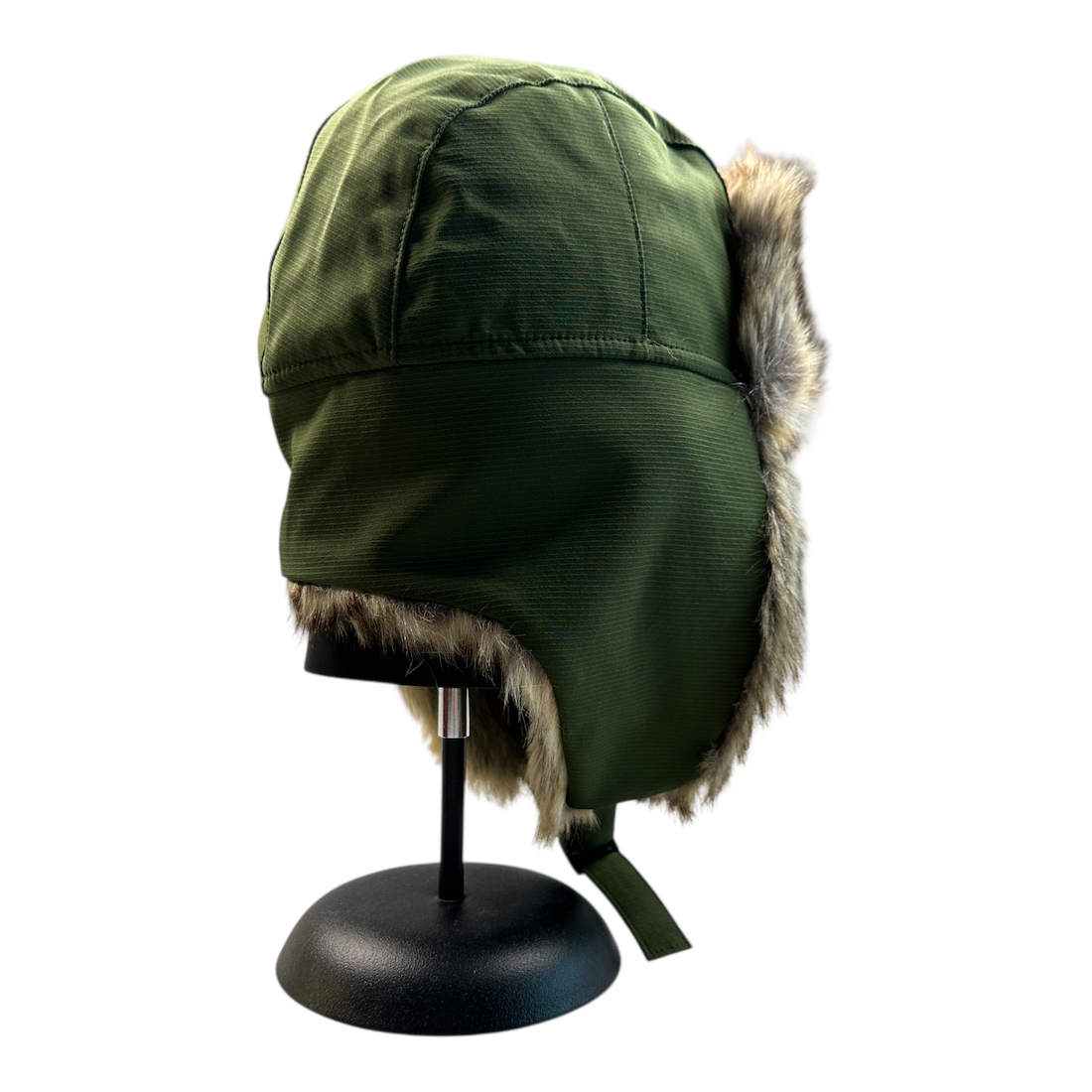 (NEW) AVIREX FAUX FUR FLIGHT HAT - GREEN (80058000-35)