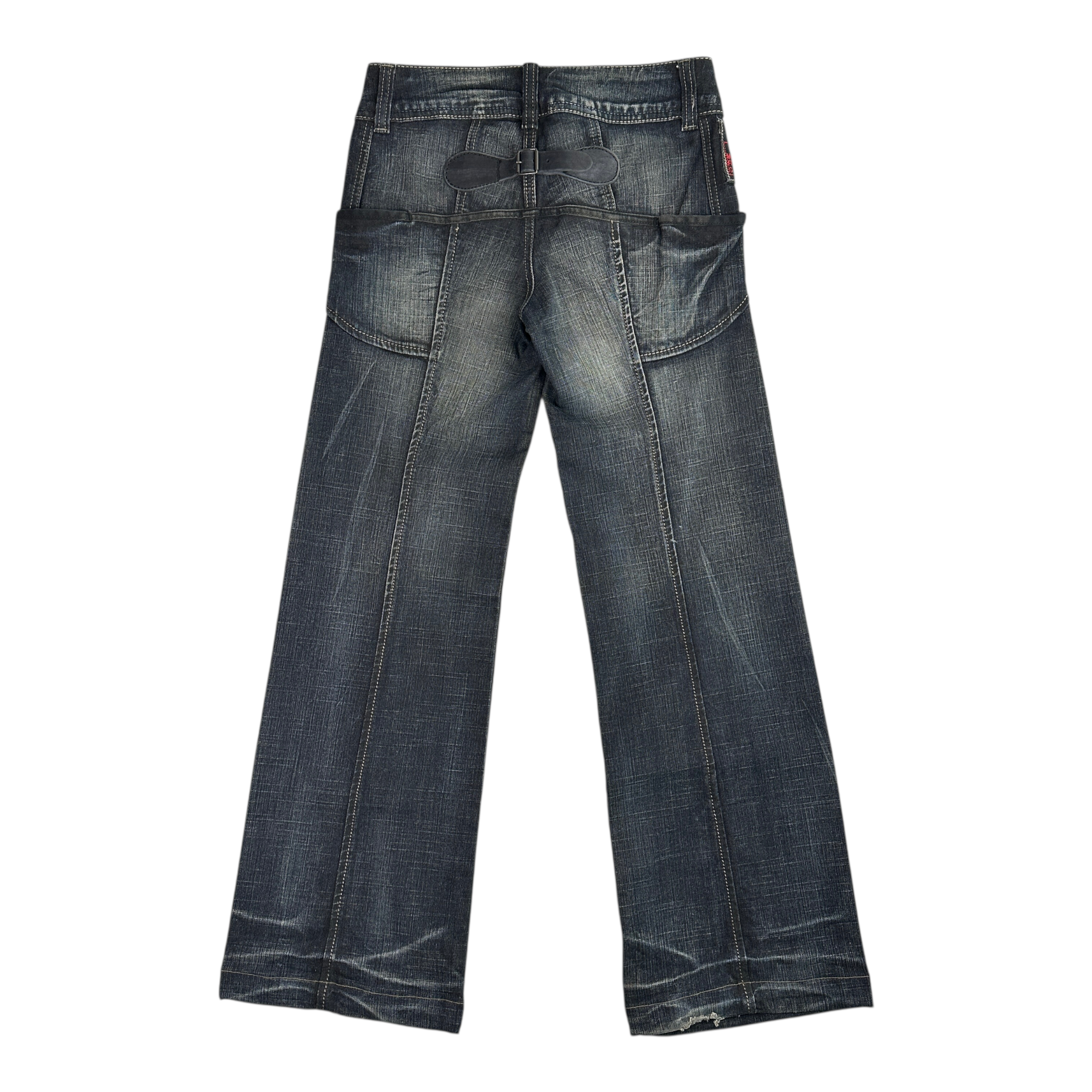 (28) MARITHE + FRANCOIS GIRBAUD STRAIGHT LEG JEANS - WASHED BLACK